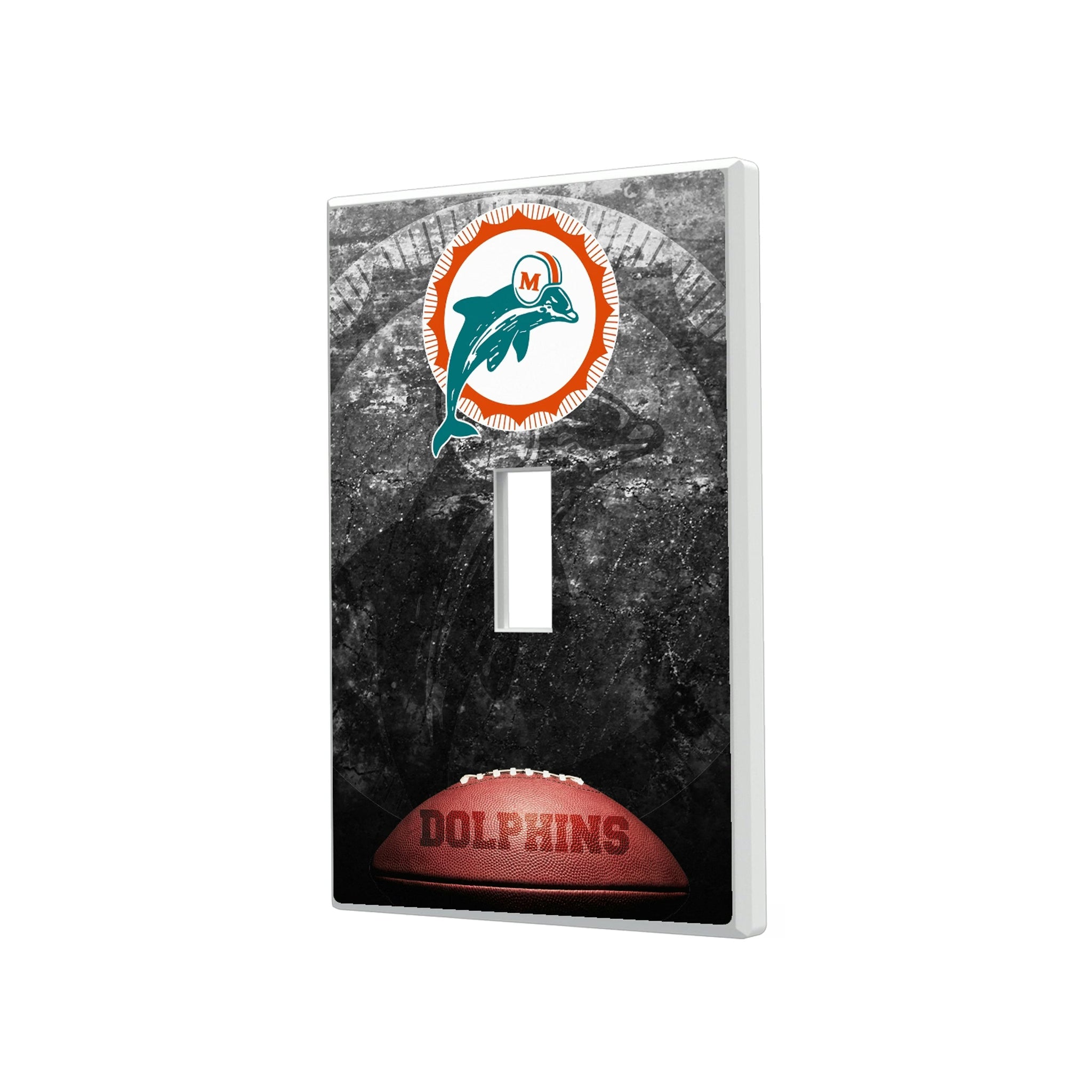 Miami Dolphins 1966-1973 Historic Collection Legendary Hidden-Screw Light Switch Plate#Style_Single Toggle