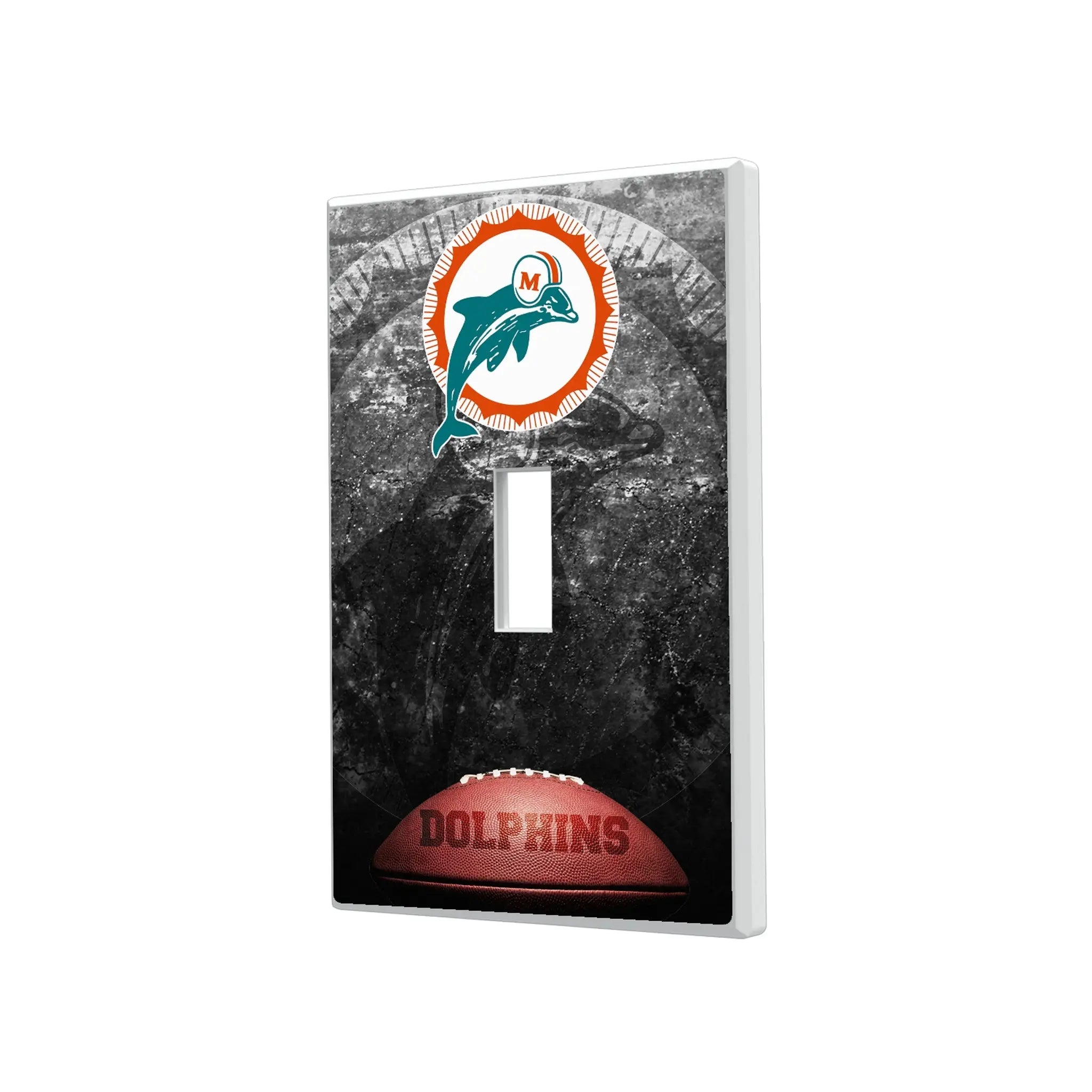 Miami Dolphins 1966-1973 Historic Collection Legendary Hidden-Screw Light Switch Plate#Style_Single Toggle