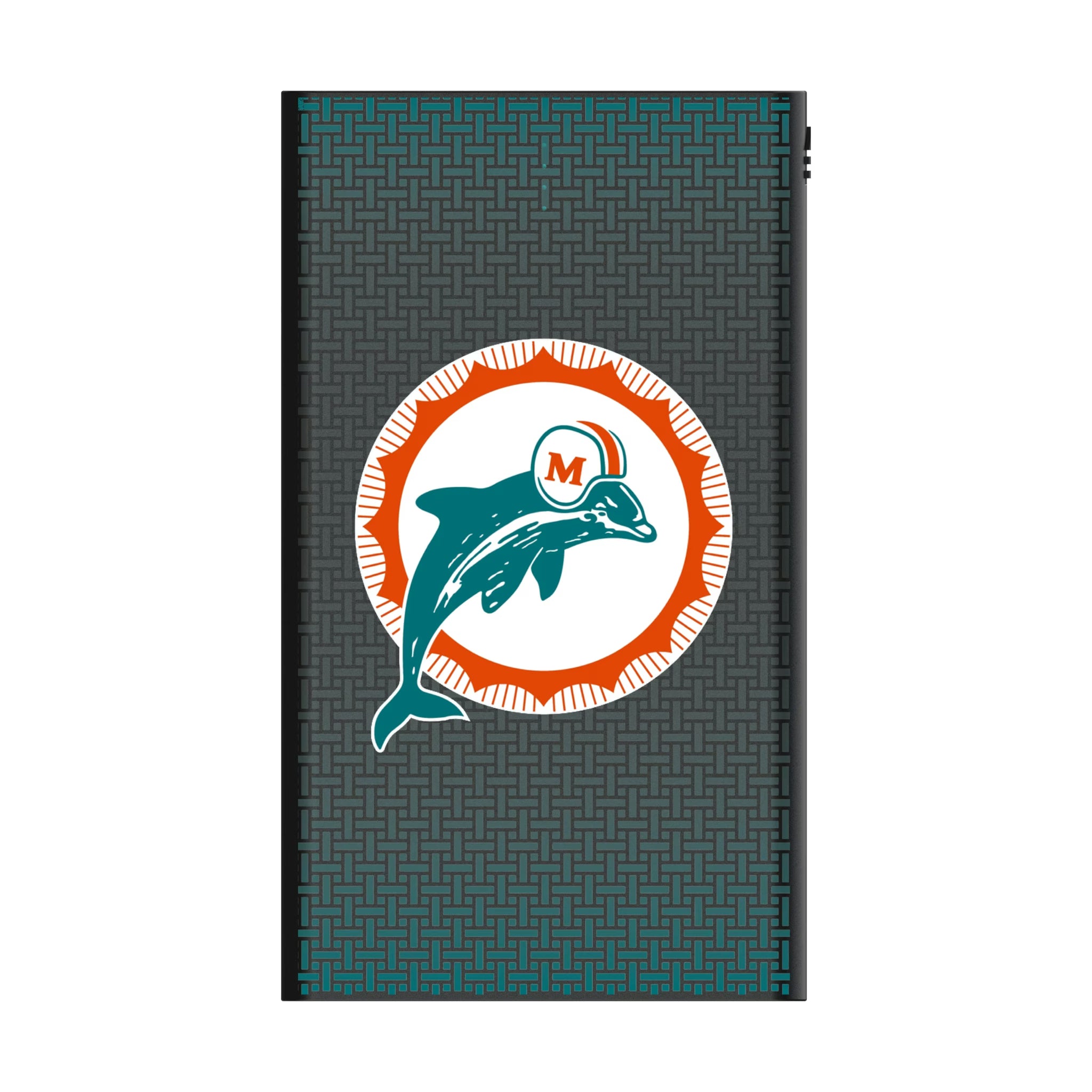 Miami Dolphins 1966-1973 Historic Collection Linen 5000mAh Flat Powerbank