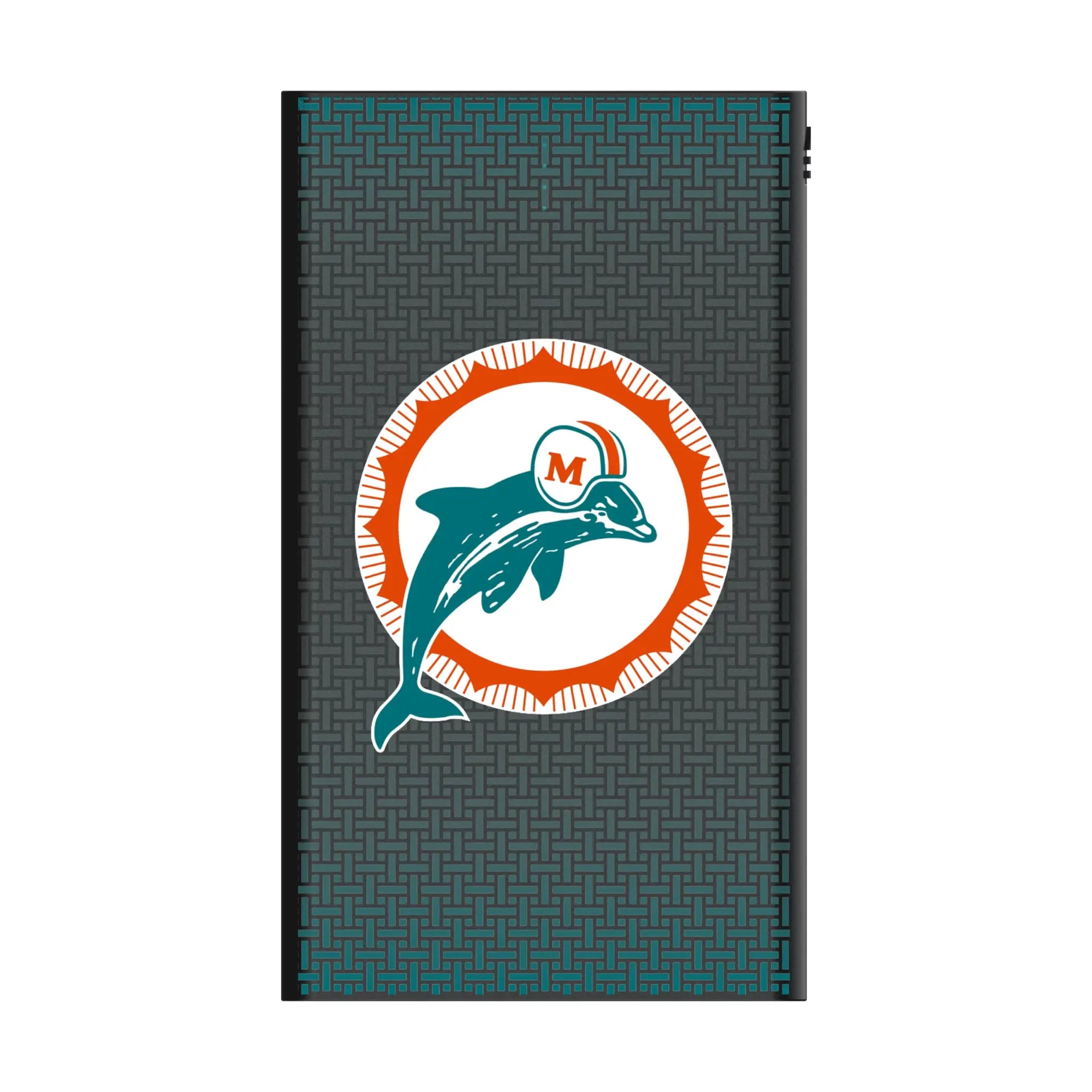 Miami Dolphins 1966-1973 Historic Collection Linen 5000mAh Flat Power Bank
