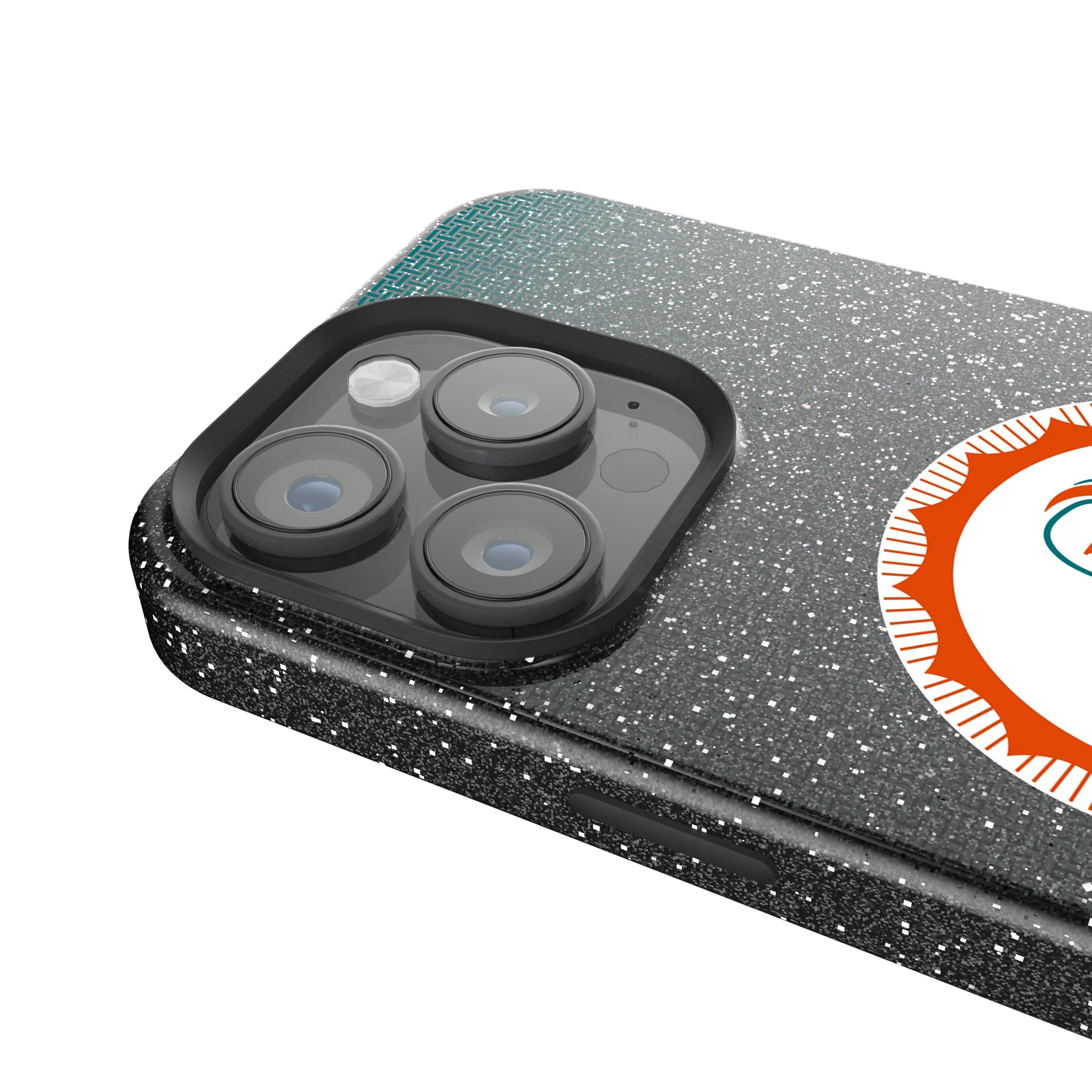 Miami Dolphins 1966-1973 Historic Collection Linen iPhone Bling Phone Case for Apple iPhone - Detail