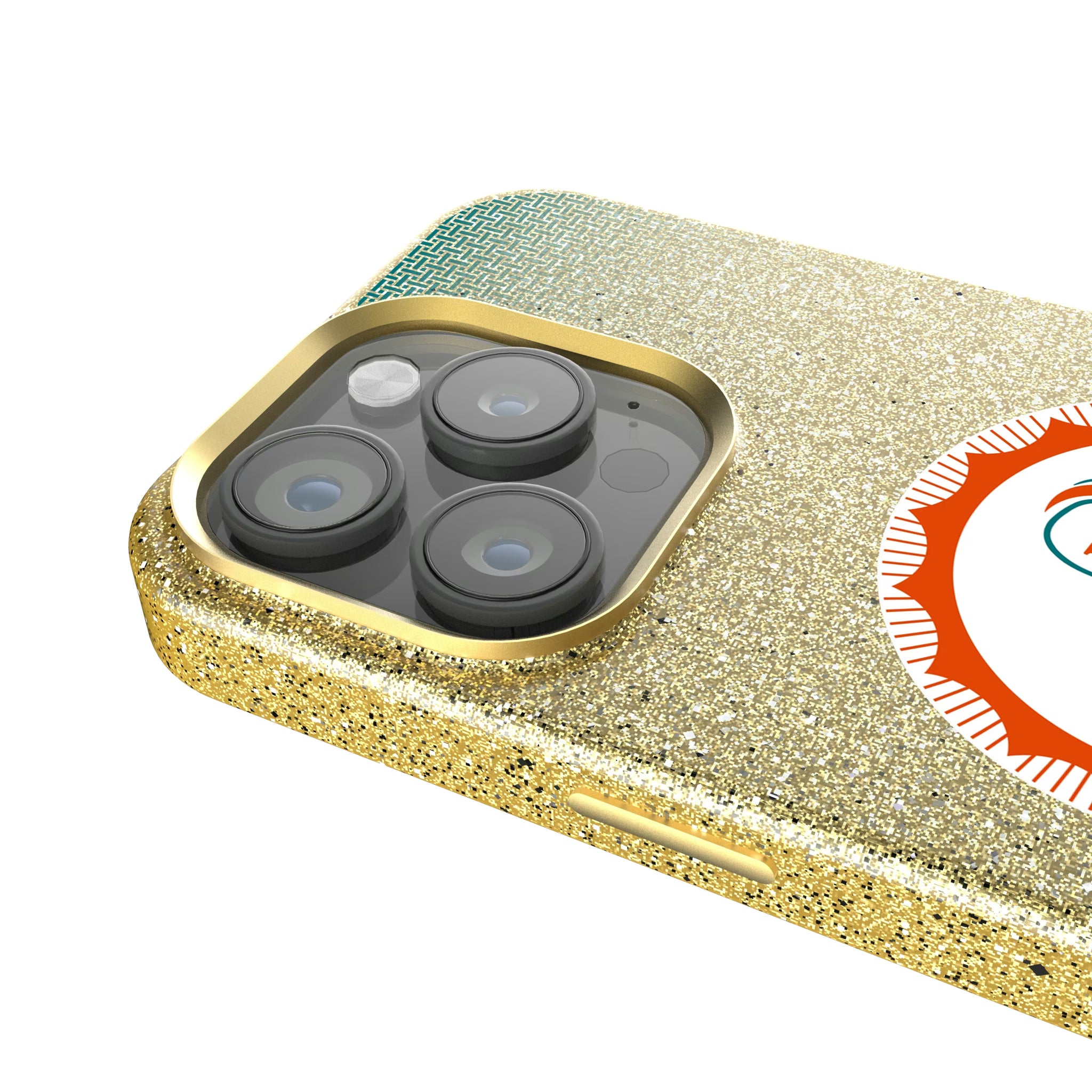 Miami Dolphins 1966-1973 Historic Collection Linen iPhone Bling Phone Case for Apple iPhone - Detail