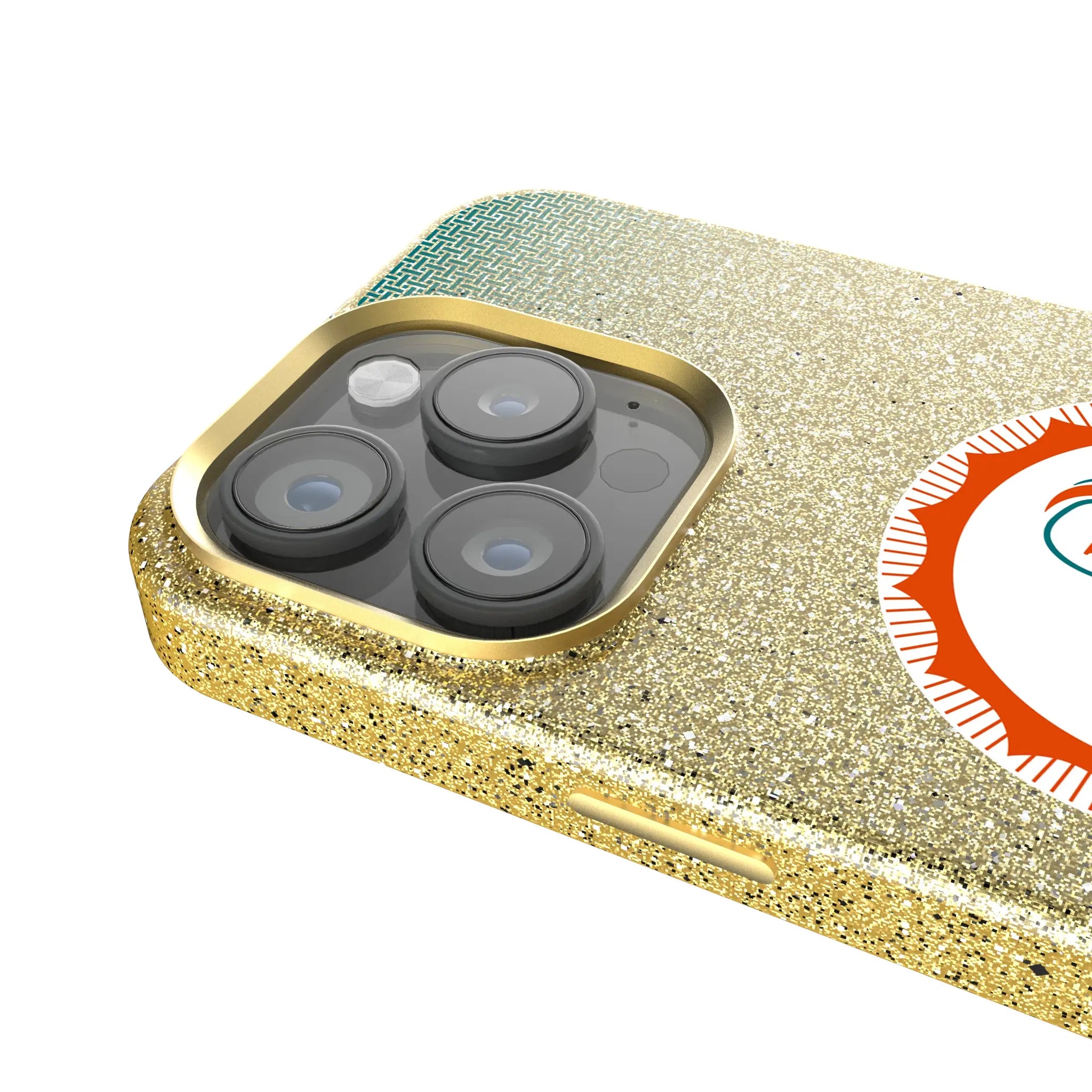 Miami Dolphins 1966-1973 Historic Collection Linen iPhone Bling Phone Case for Apple iPhone - Detail