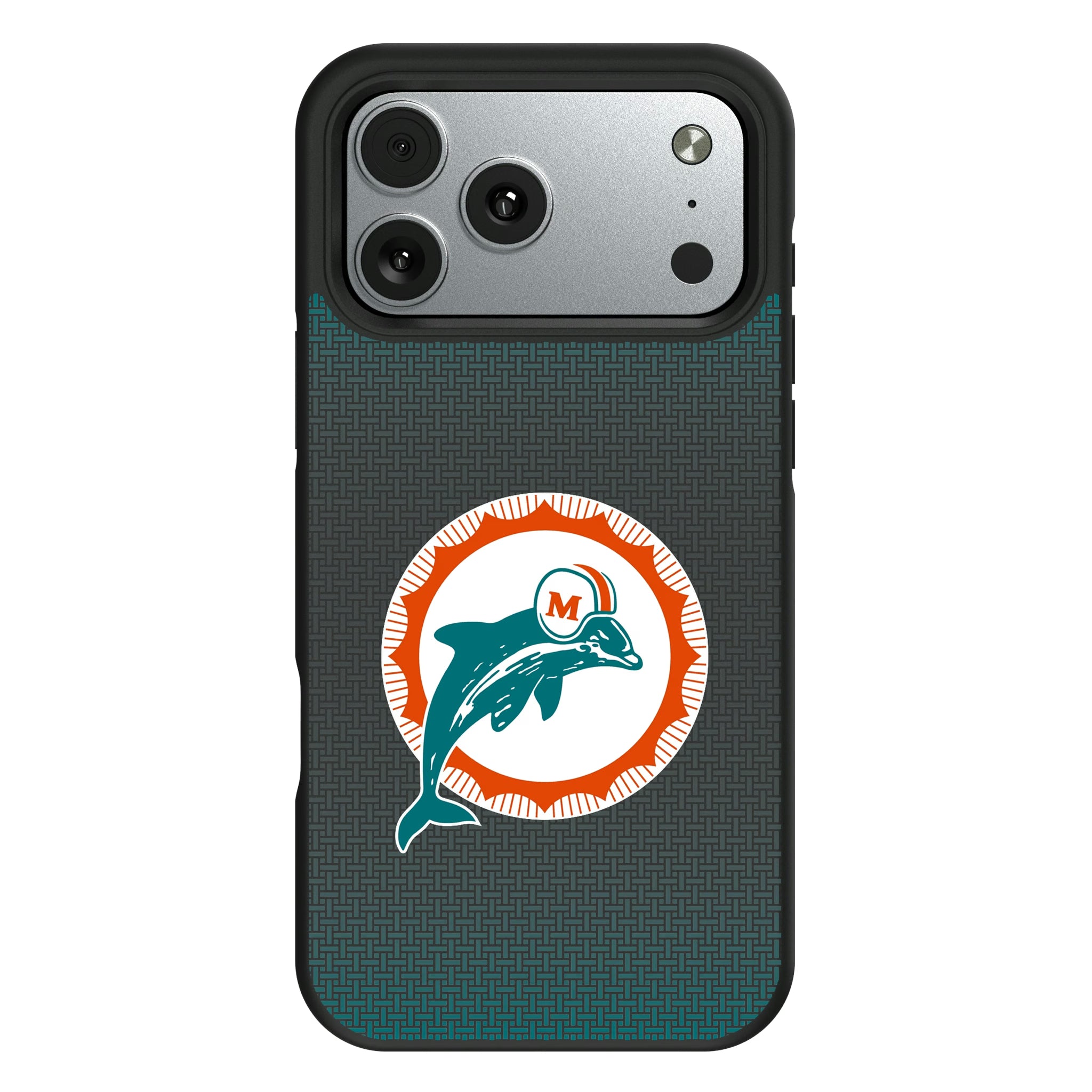 Miami Dolphins 1966-1973 Historic Collection Linen iPhone Bump Phone Case for Apple iPhone#Device_iPhone 17 Pro Max