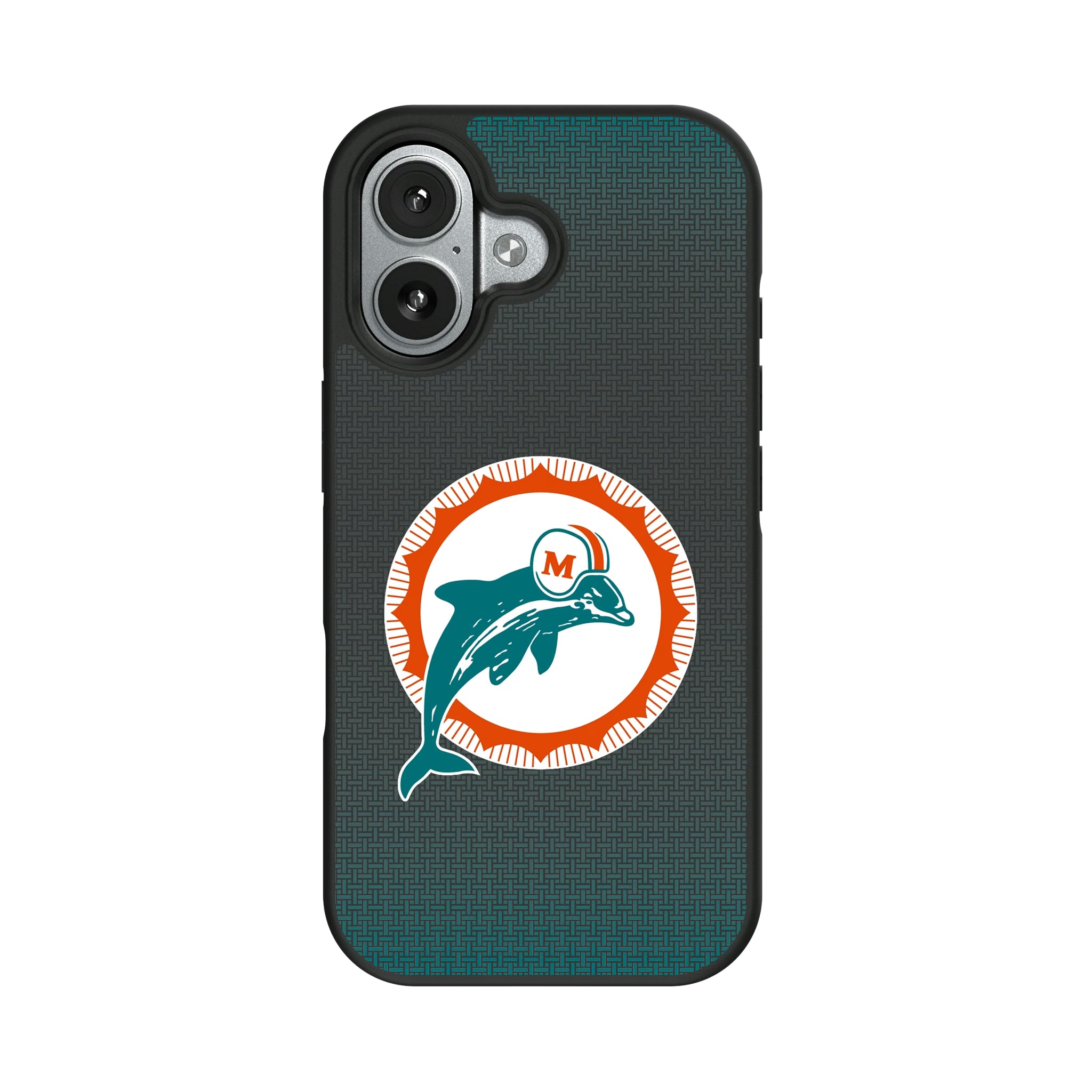 Miami Dolphins 1966-1973 Historic Collection Linen iPhone Bump Phone Case for Apple iPhone#Device_iPhone 17