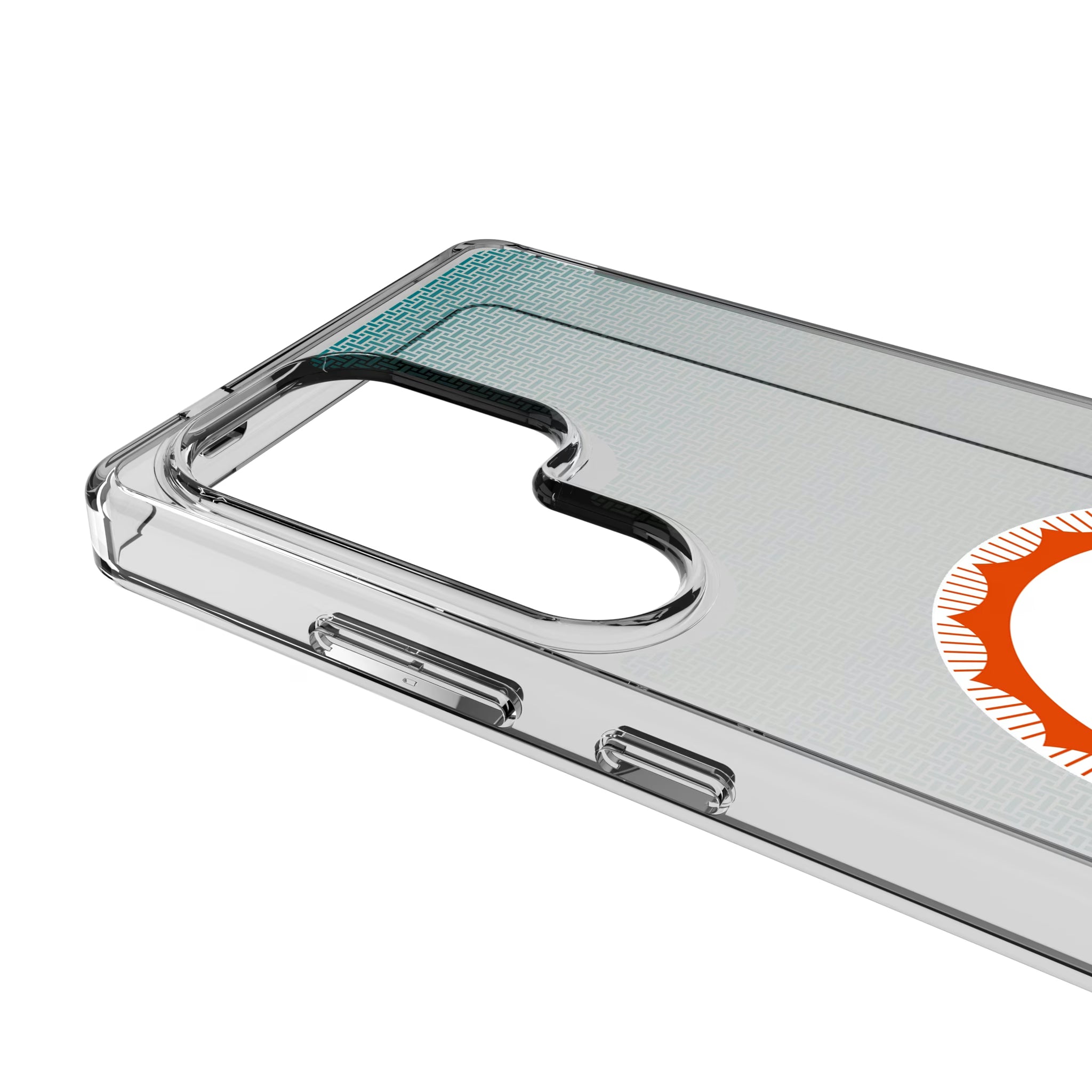 Miami Dolphins 1966-1973 Historic Collection Linen Galaxy Clear Phone Case for Samsung Galaxy - Detail