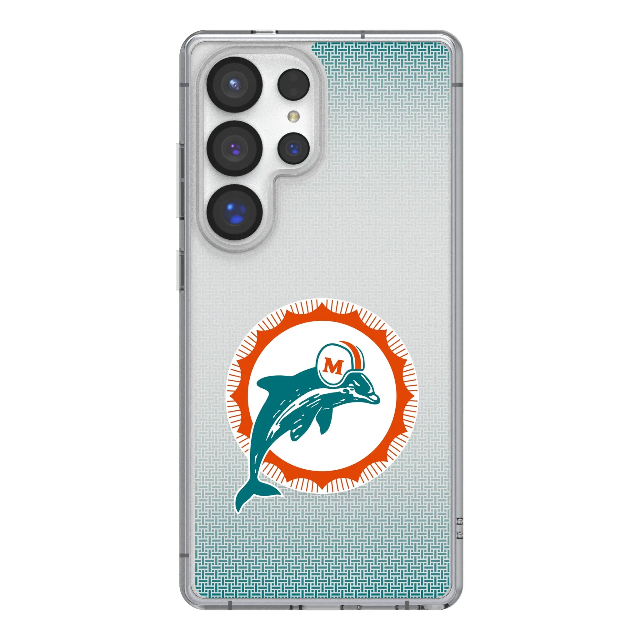 Miami Dolphins 1966-1973 Historic Collection Linen Galaxy Clear Phone Case for Samsung Galaxy#Device_Galaxy S25 Ultra