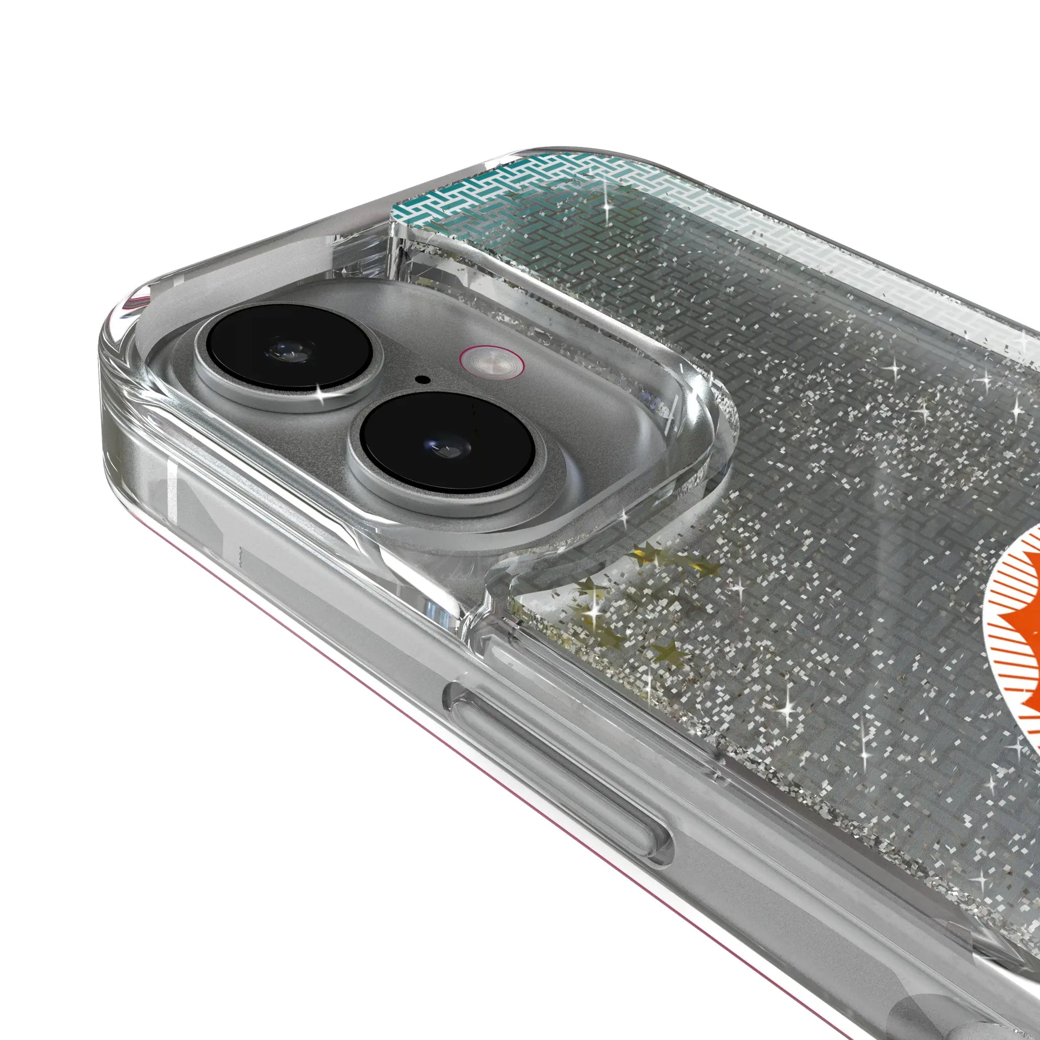Miami Dolphins 1966-1973 Historic Collection Linen iPhone Glitter Phone Case for Apple iPhone - Detail