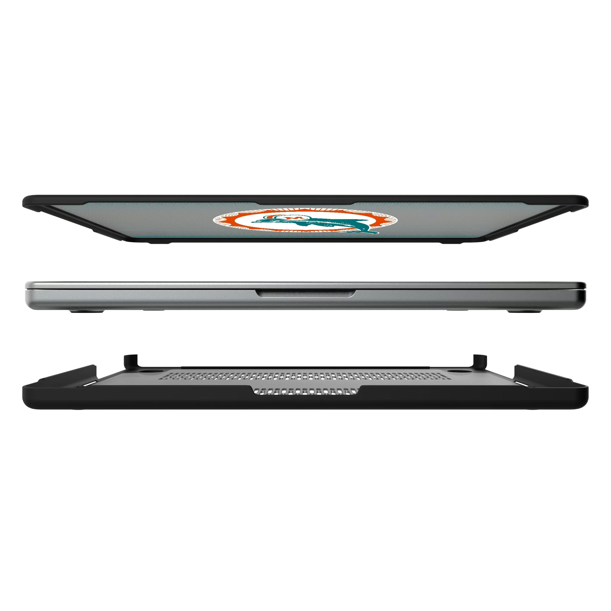 Miami Dolphins 1966-1973 Historic Collection Linen MacBook Laptop Case for Apple MacBook#Device_MacBook Pro (14-inch, 2021) / MacBook Pro (14-inch, 2023) / MacBook Pro (14-inch, 2024)
