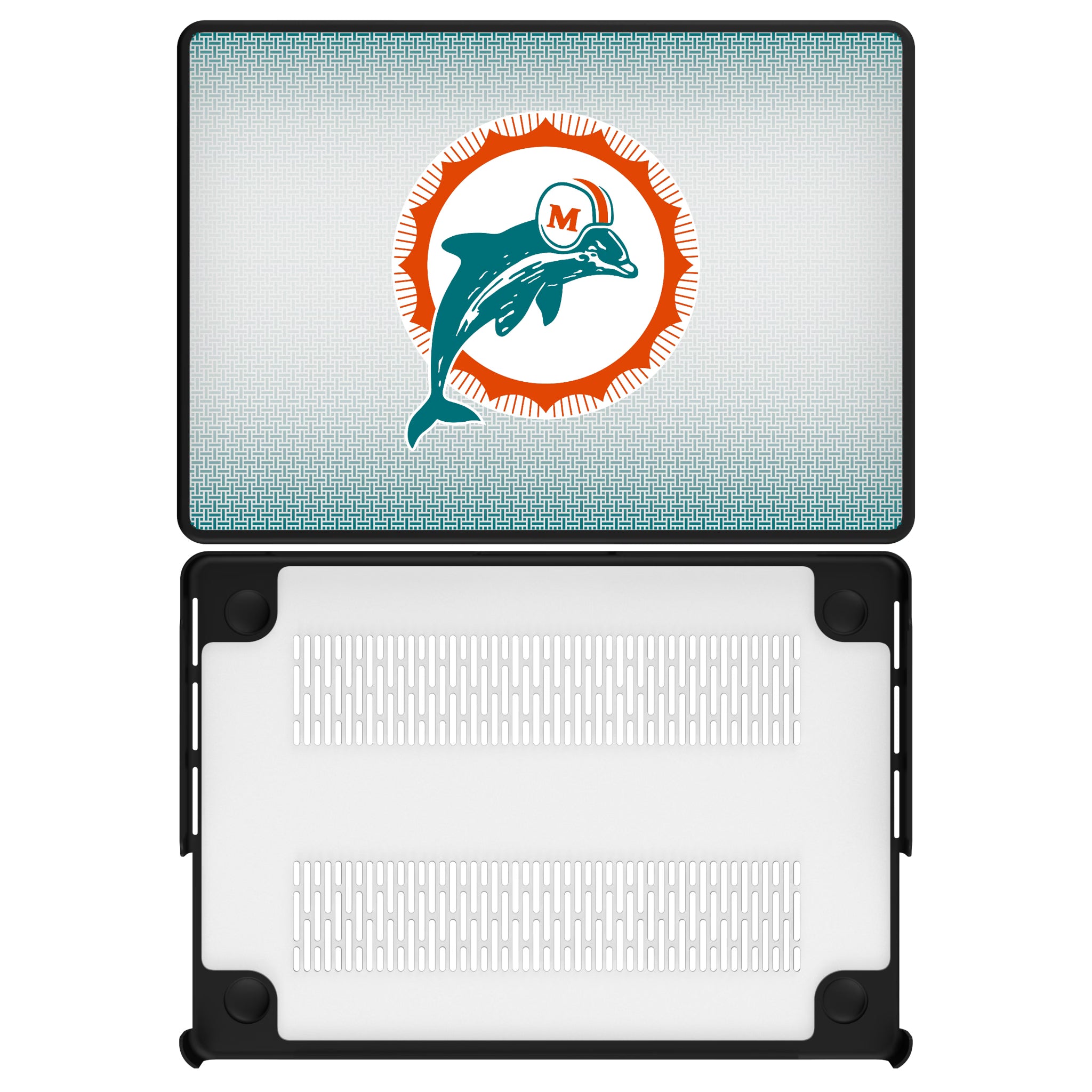 Miami Dolphins 1966-1973 Historic Collection Linen MacBook Laptop Case for Apple MacBook#Device_MacBook Pro (14-inch, 2021) / MacBook Pro (14-inch, 2023) / MacBook Pro (14-inch, 2024)