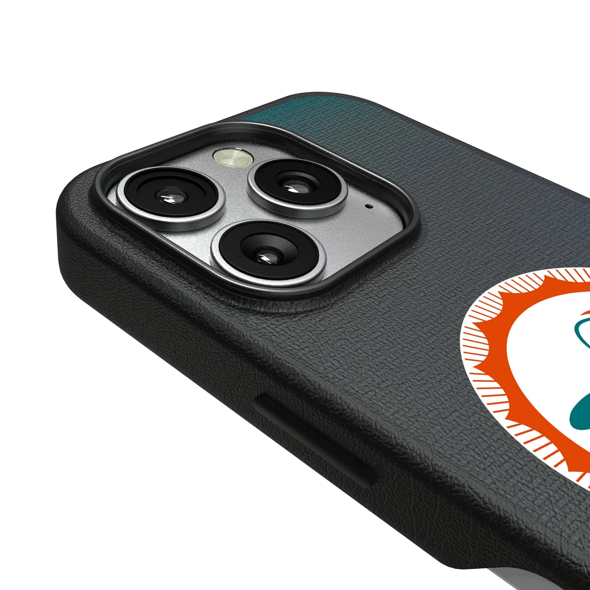 Miami Dolphins 1966-1973 Historic Collection Linen iPhone MagSafe Compatible Phone Case for Apple iPhone - Detail