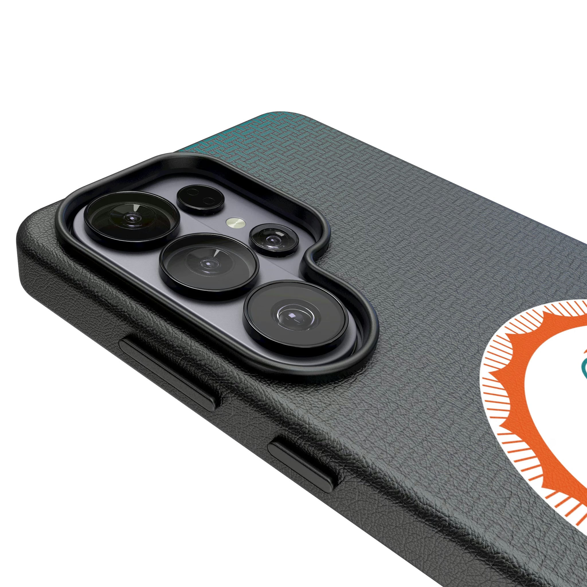Miami Dolphins 1966-1973 Historic Collection Linen Galaxy MagSafe Compatible Phone Case for Samsung Galaxy - Detail#Device_Galaxy S26 Ultra
