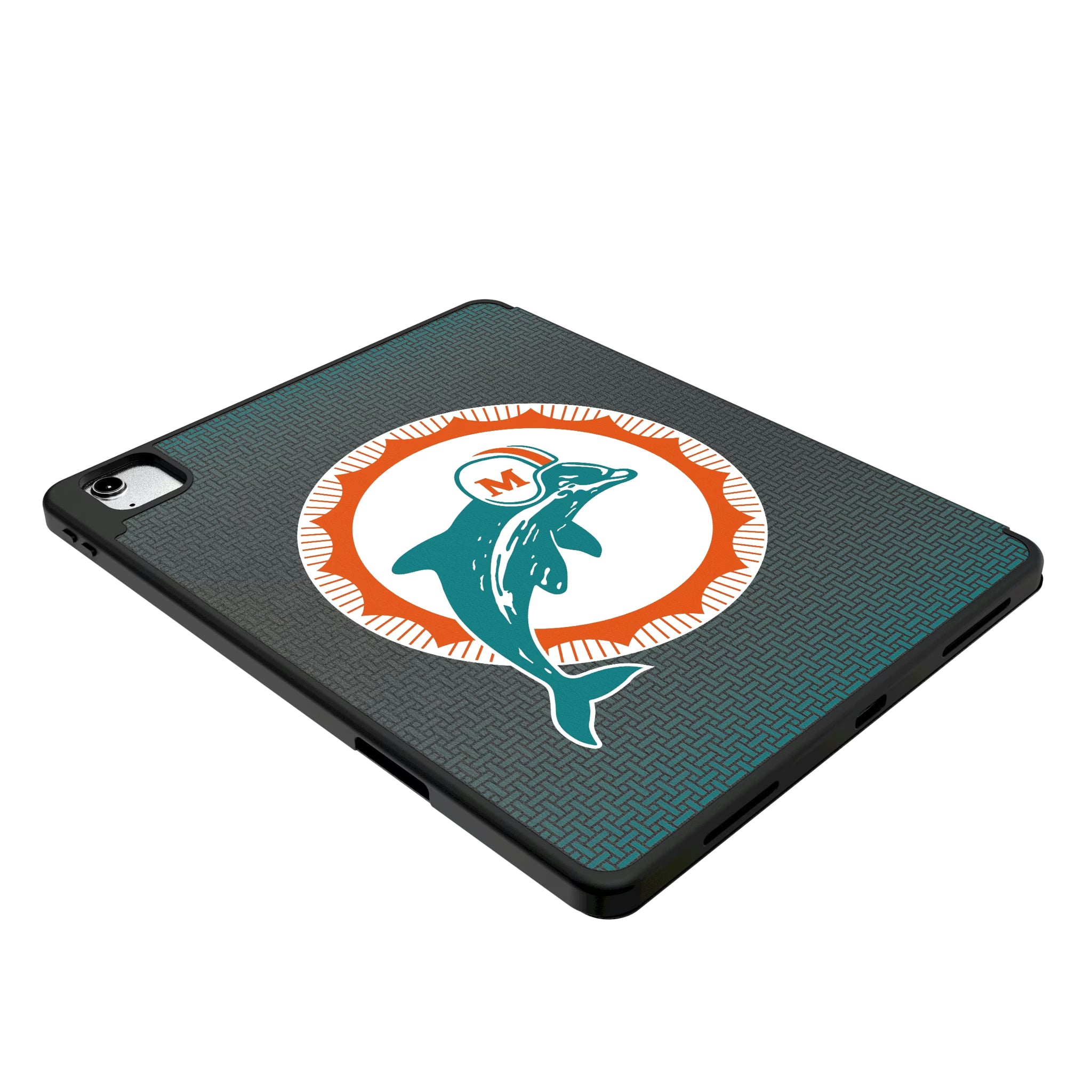 Miami Dolphins 1966-1973 Historic Collection Linen iPad Tablet Case for Apple iPad - Isometric View