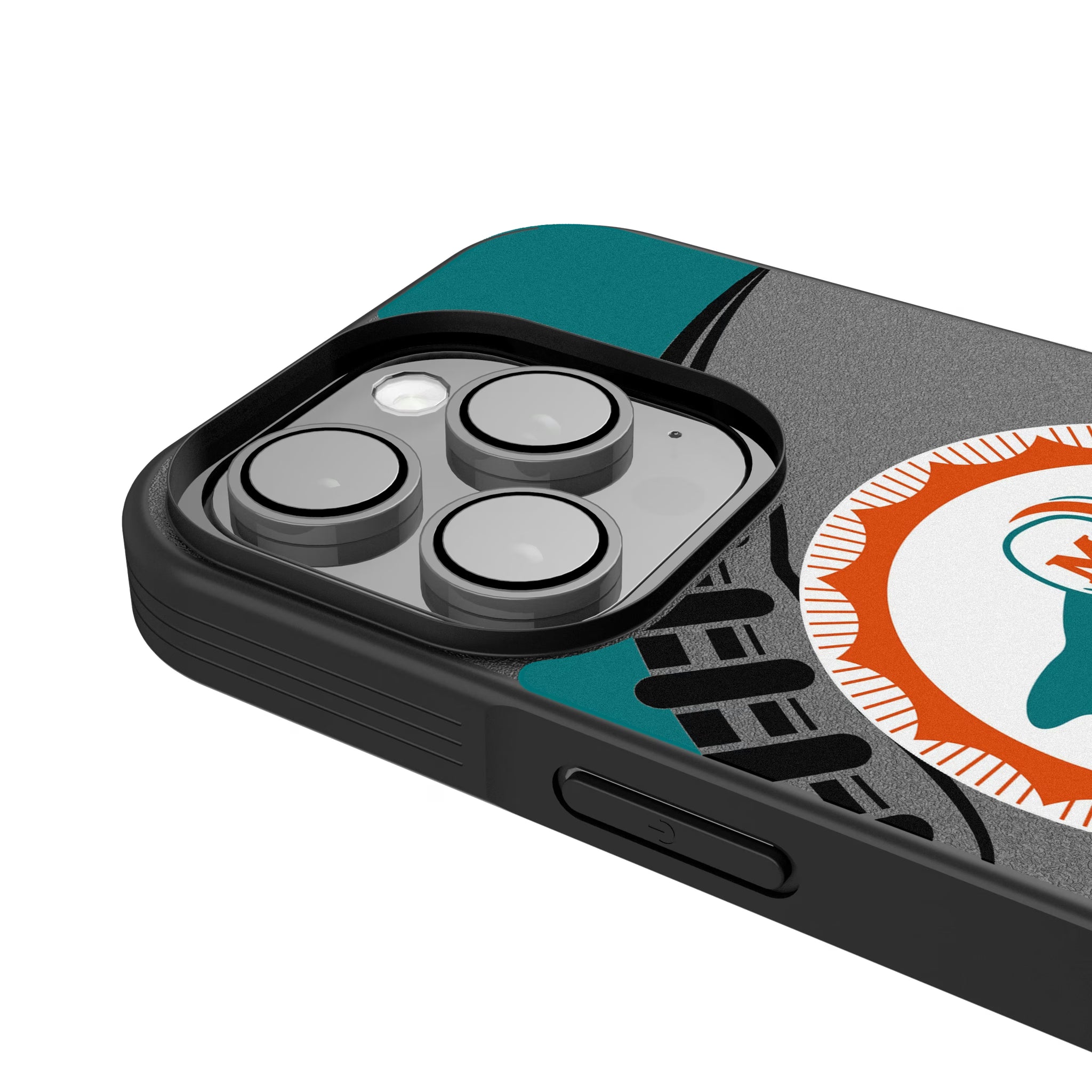Miami Dolphins 1966-1973 Historic Collection Passtime iPhone Bump Phone Case for Apple iPhone - Detail