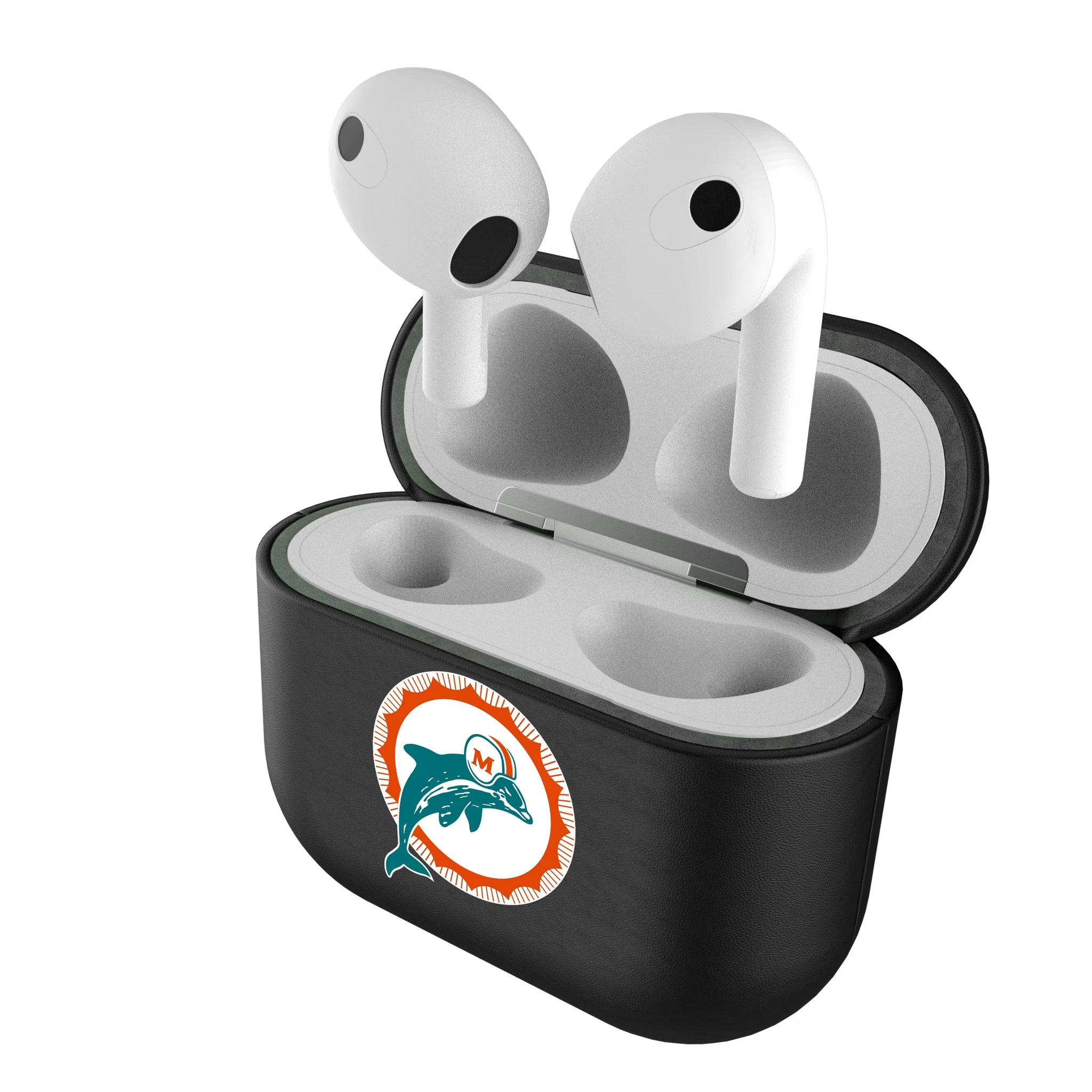 Miami Dolphins 1966-1973 Historic Collection Personalized Insignia AirPods AirPod Case Cover#Device_AirPods 3rd Gen