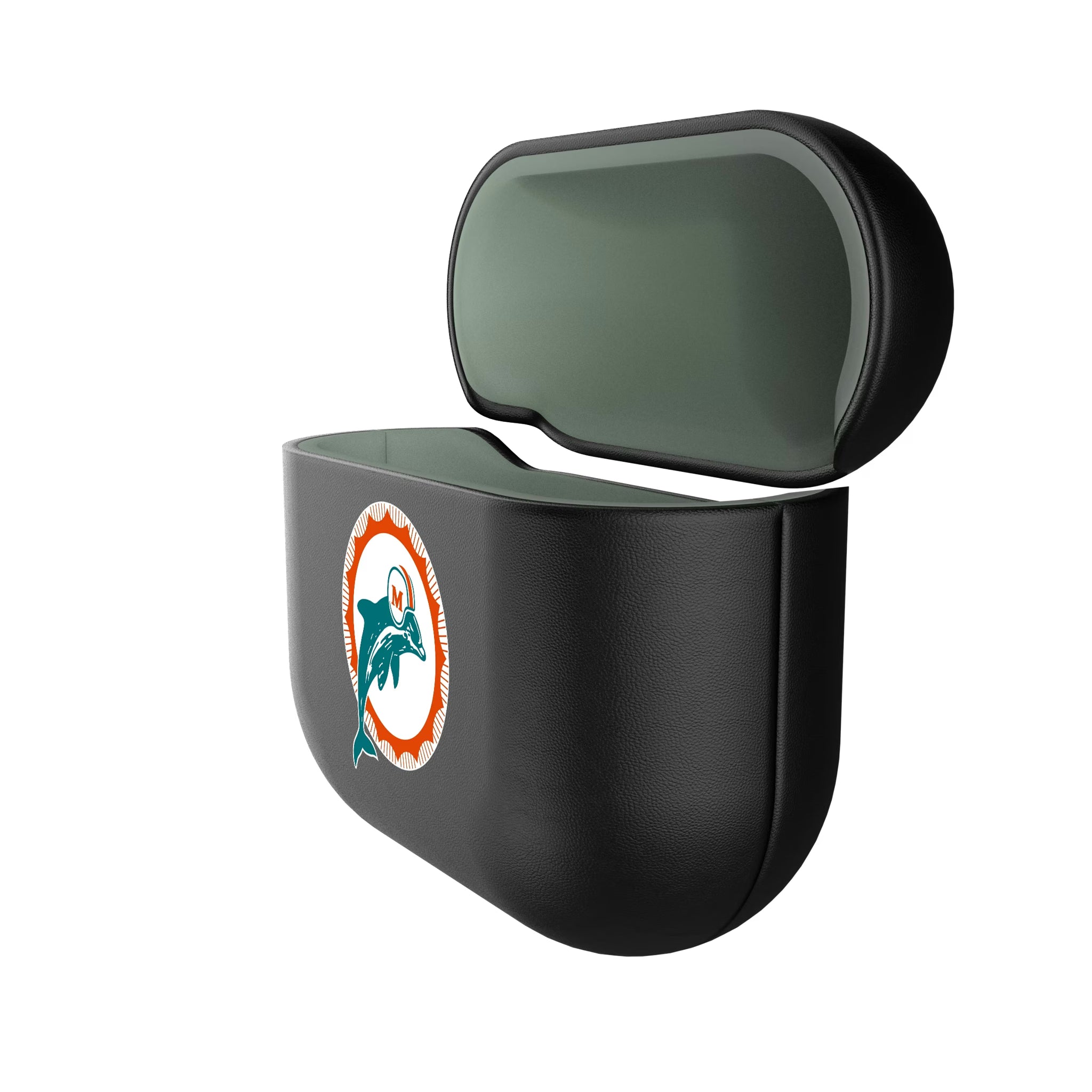 Miami Dolphins 1966-1973 Historic Collection Personalized Insignia AirPods AirPod Case Cover - Isometric View#Device_AirPods 4
