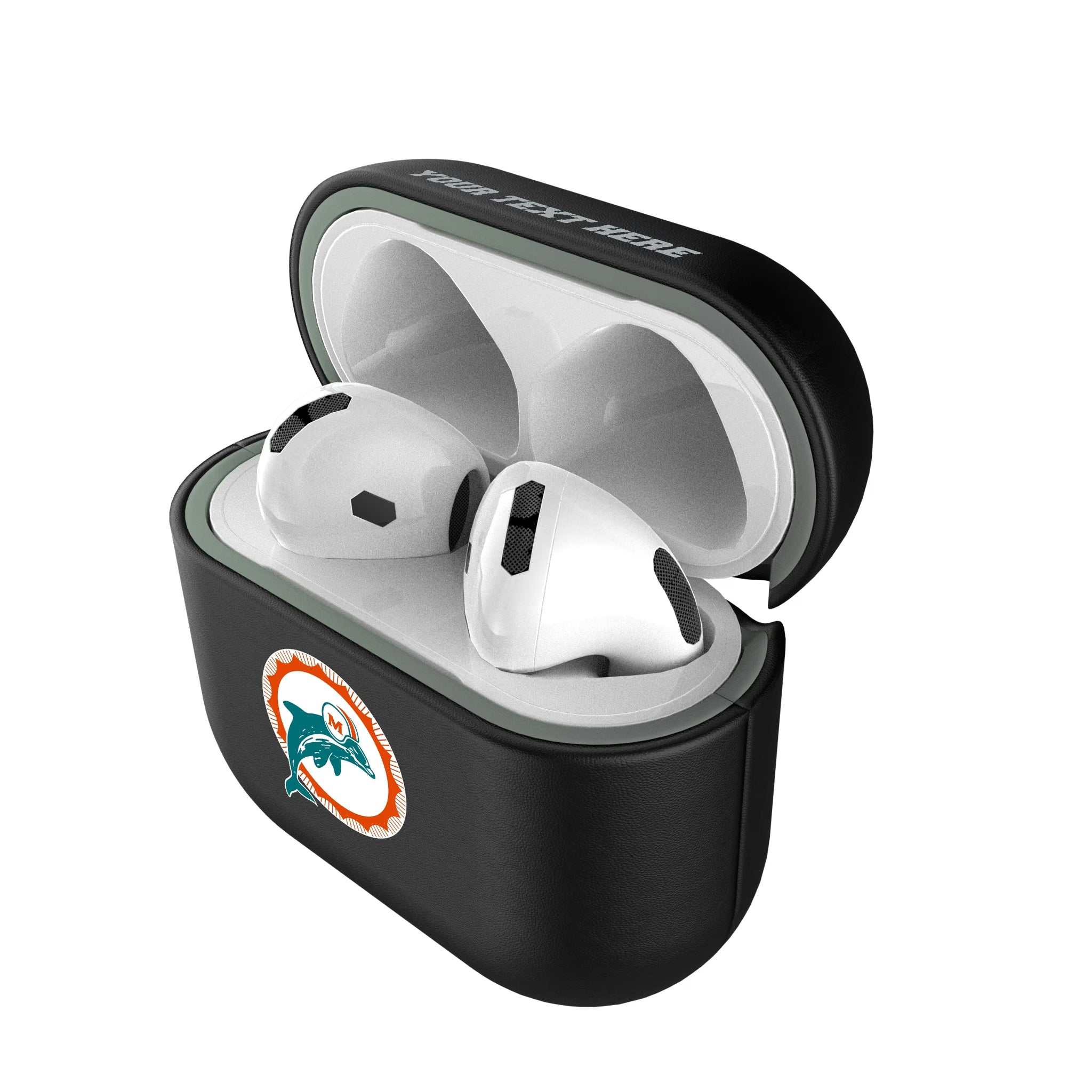 Miami Dolphins 1966-1973 Historic Collection Personalized Insignia AirPods AirPod Case Cover#Device_AirPods 4