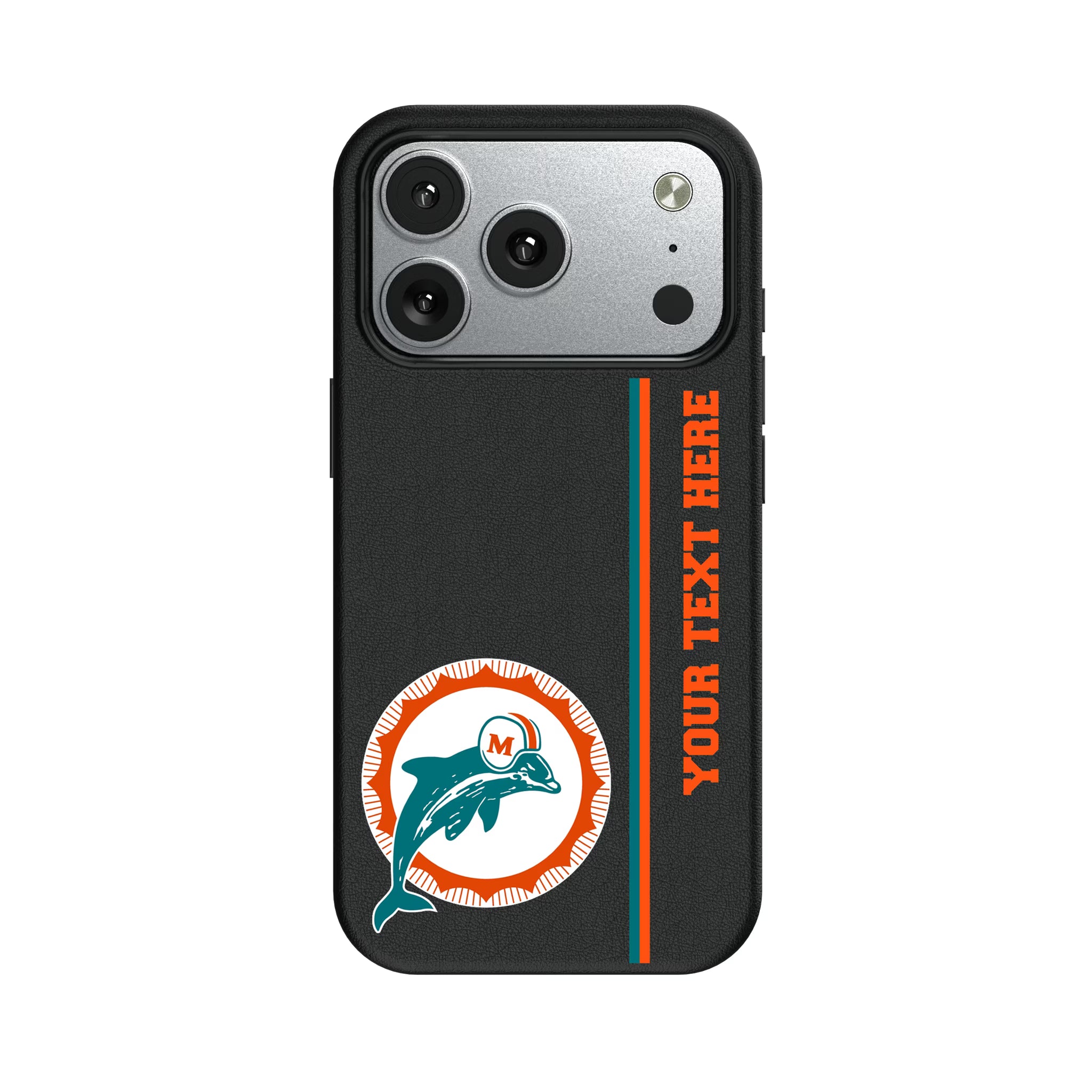 Miami Dolphins 1966-1973 Historic Collection Personalized Sidebard iPhone MagSafe Compatible Phone Case for Apple iPhone#Device_iPhone 17 Pro