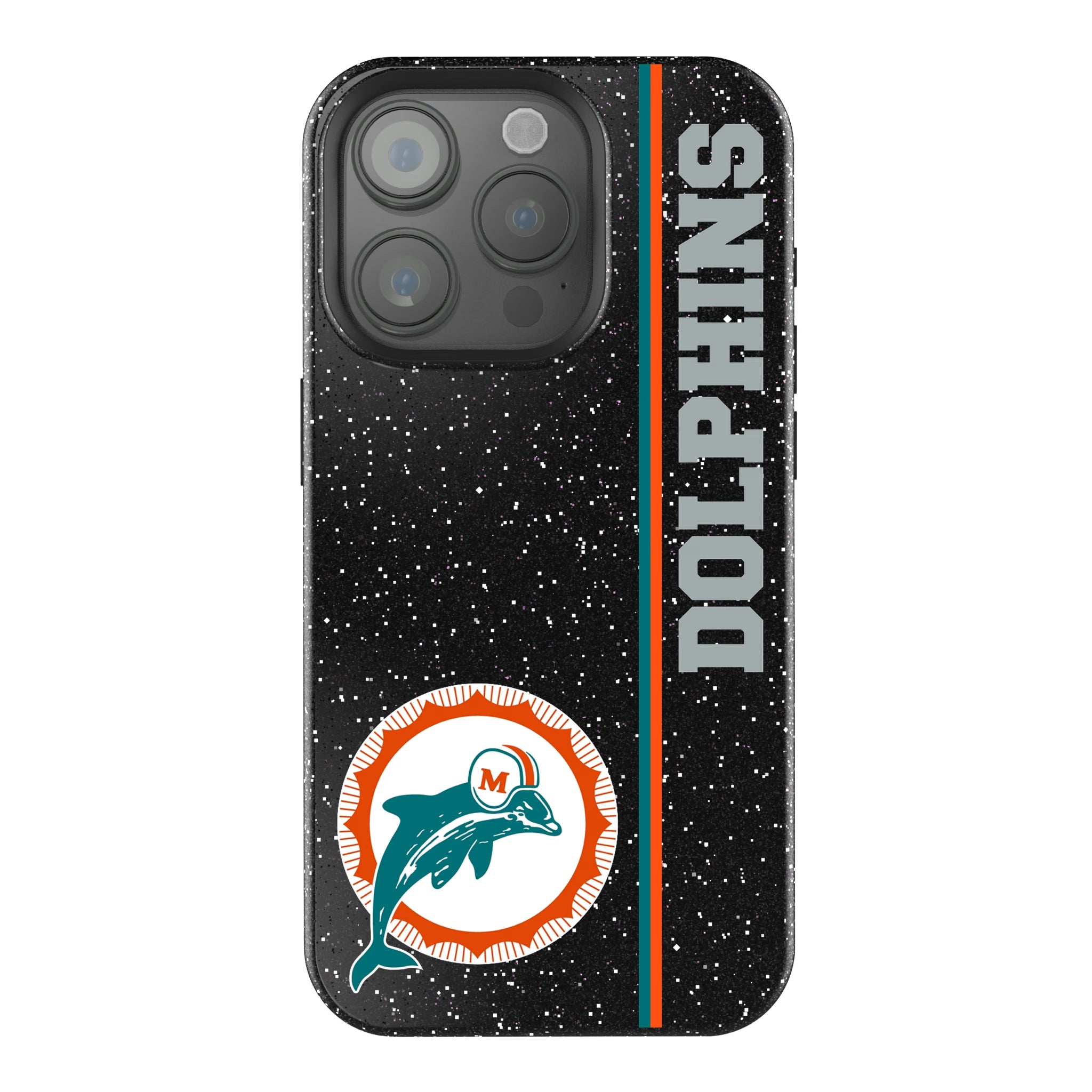 Miami Dolphins 1966-1973 Historic Collection Sidebar iPhone Bling Phone Case for Apple iPhone