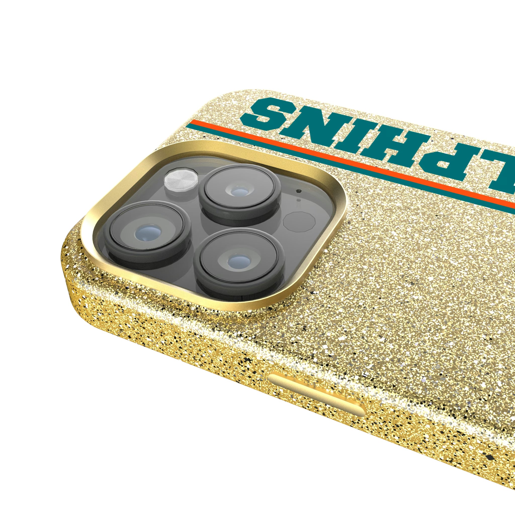 Miami Dolphins 1966-1973 Historic Collection Sidebar iPhone Bling Phone Case for Apple iPhone - Detail
