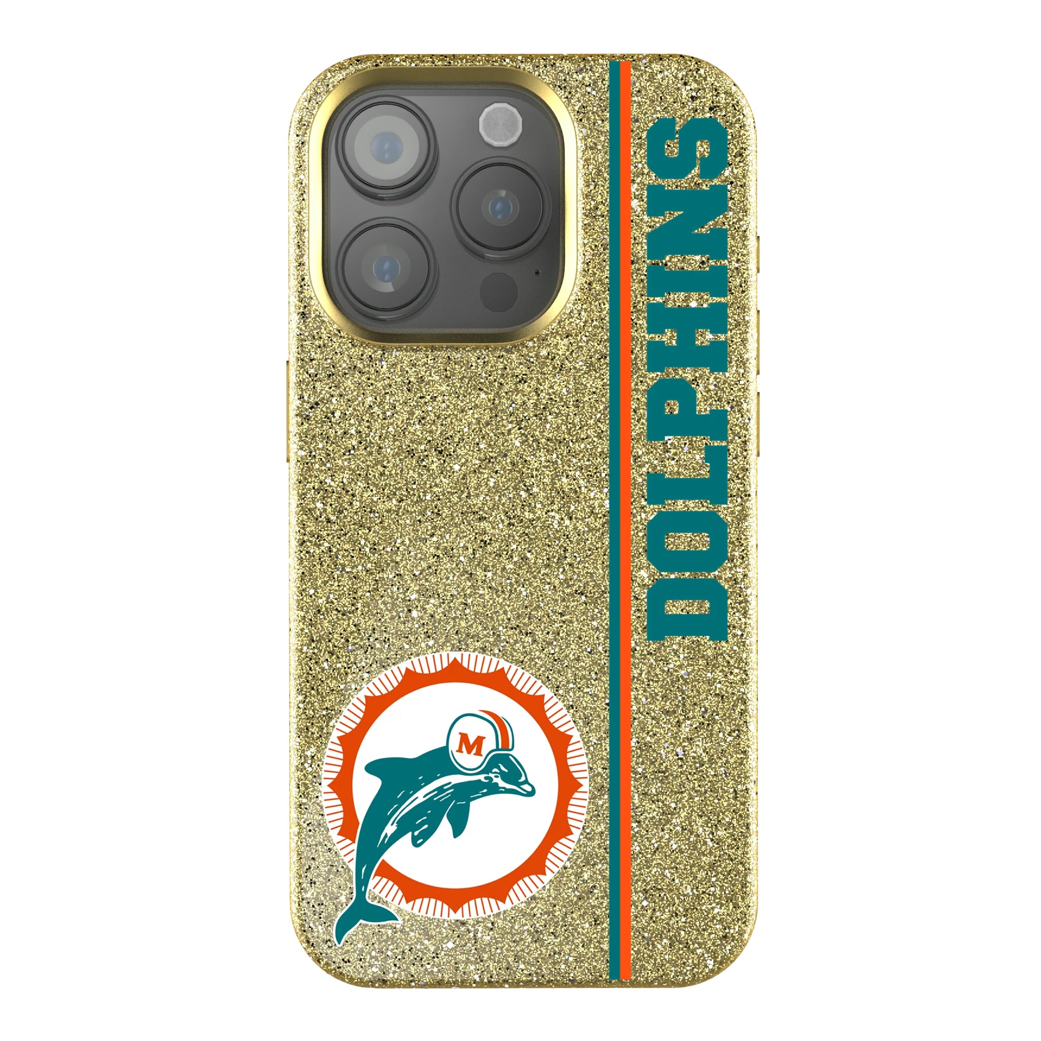 Miami Dolphins 1966-1973 Historic Collection Sidebar iPhone Bling Phone Case for Apple iPhone