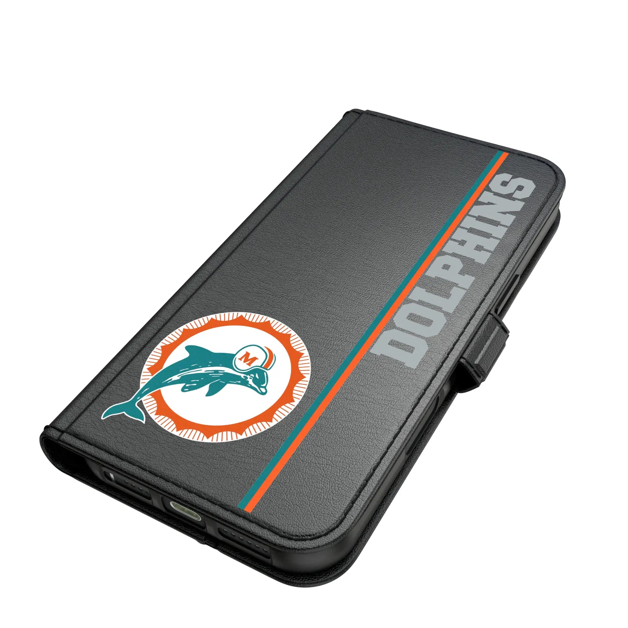 Miami Dolphins 1966-1973 Historic Collection Sidebar iPhone Folio Phone Case for Apple iPhone#Device_iPhone 17 Pro Max
