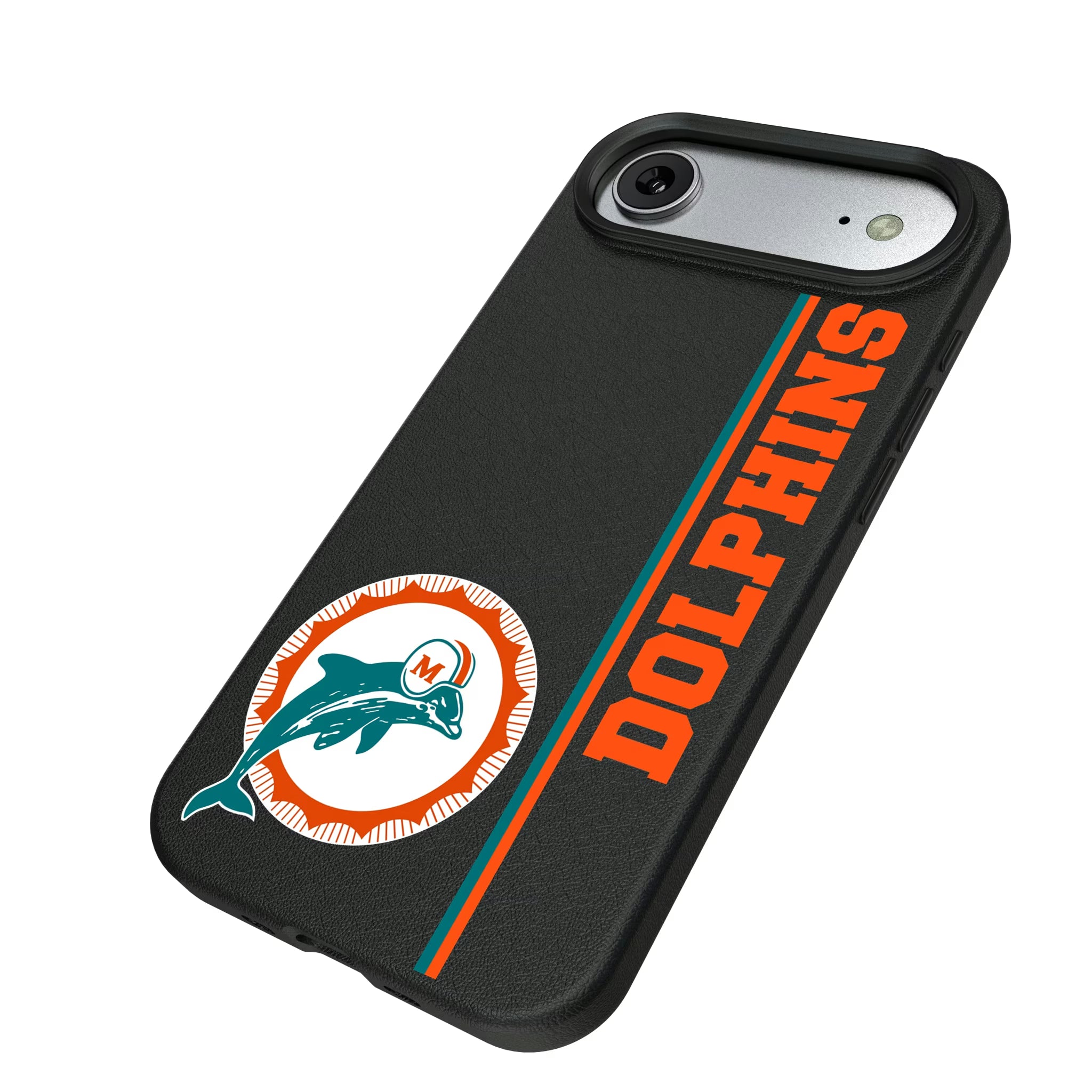 Miami Dolphins 1966-1973 Historic Collection Sidebar iPhone MagSafe Compatible Phone Case for Apple iPhone - Isometric View#Device_iPhone Air