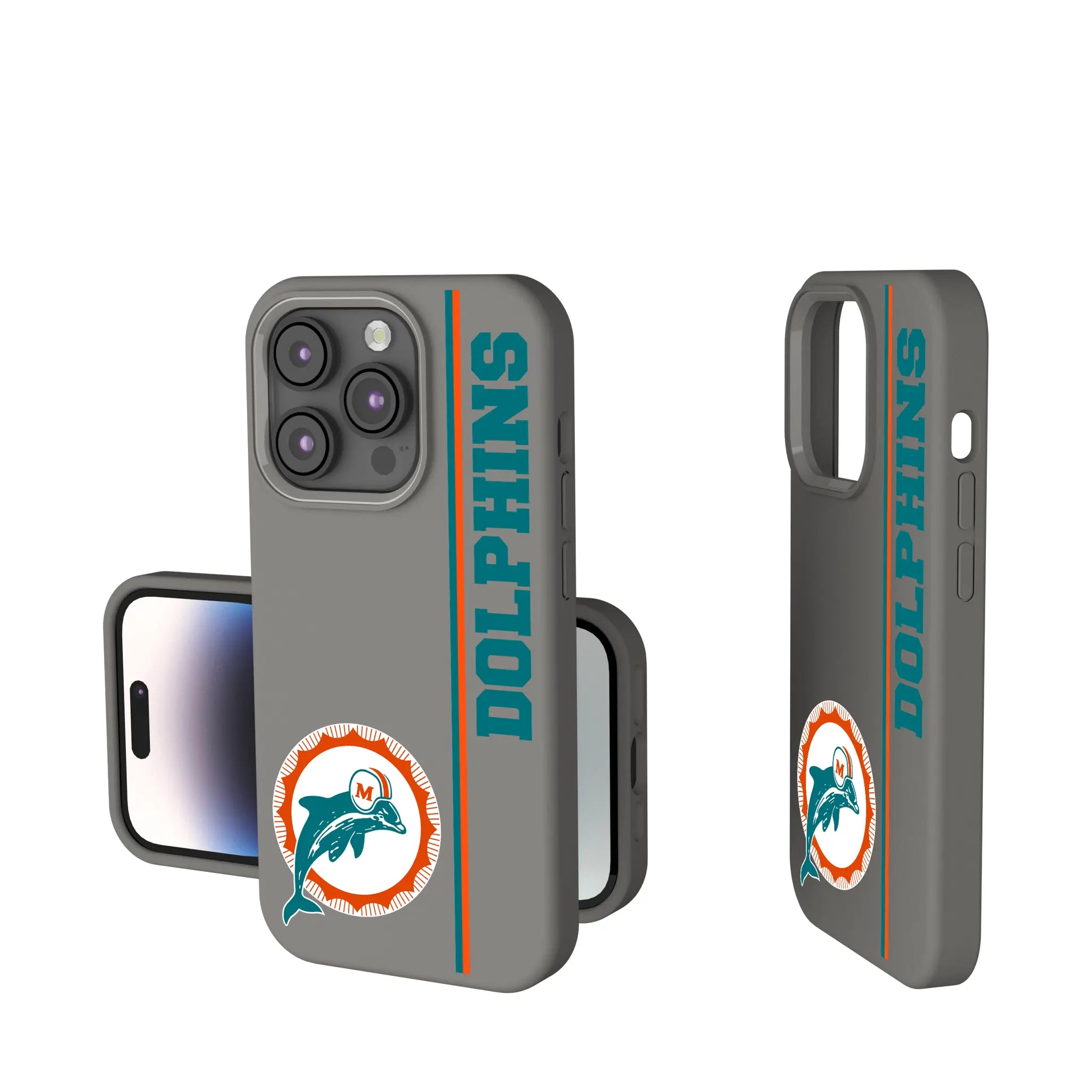 Miami Dolphins 1966-1973 Historic Collection Sidebar iPhone Soft Touch Phone Case for Apple iPhone