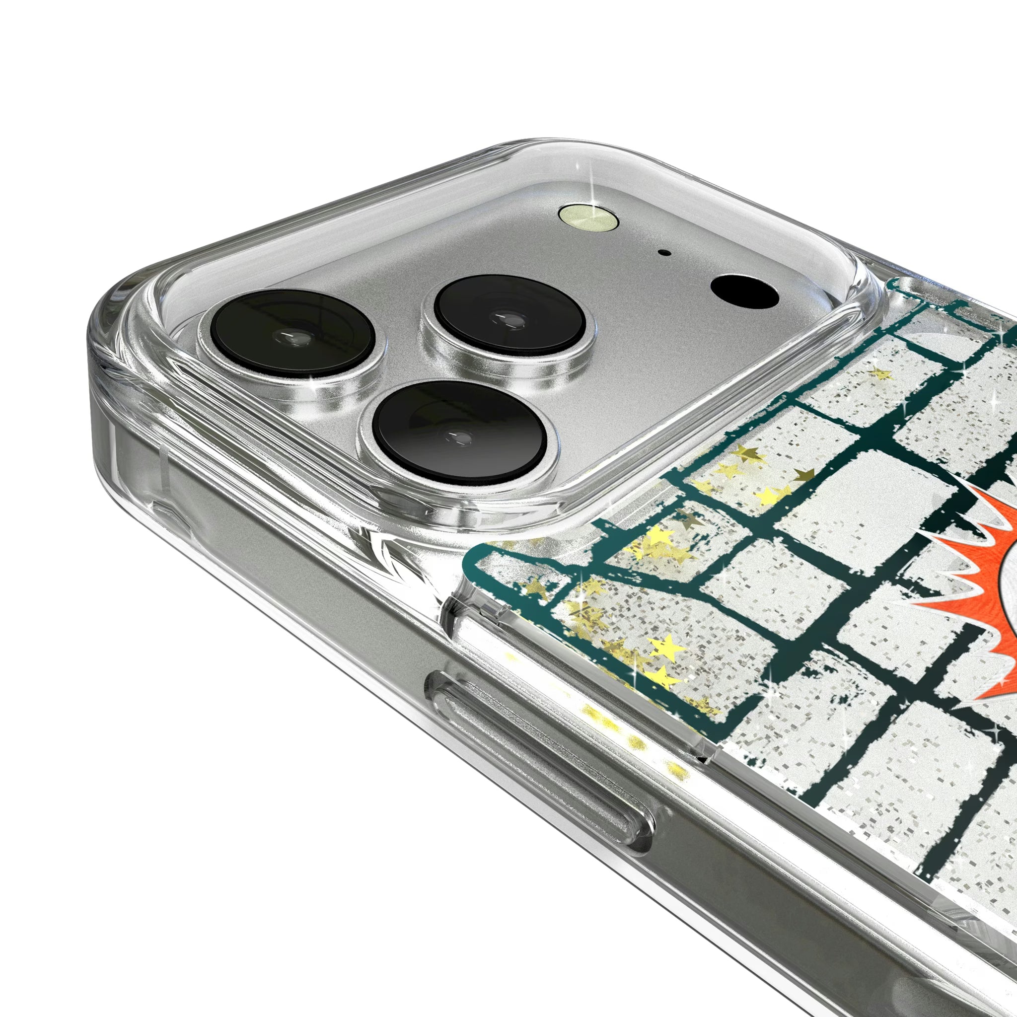 Miami Dolphins Brick iPhone Glitter Phone Case for Apple iPhone - Detail