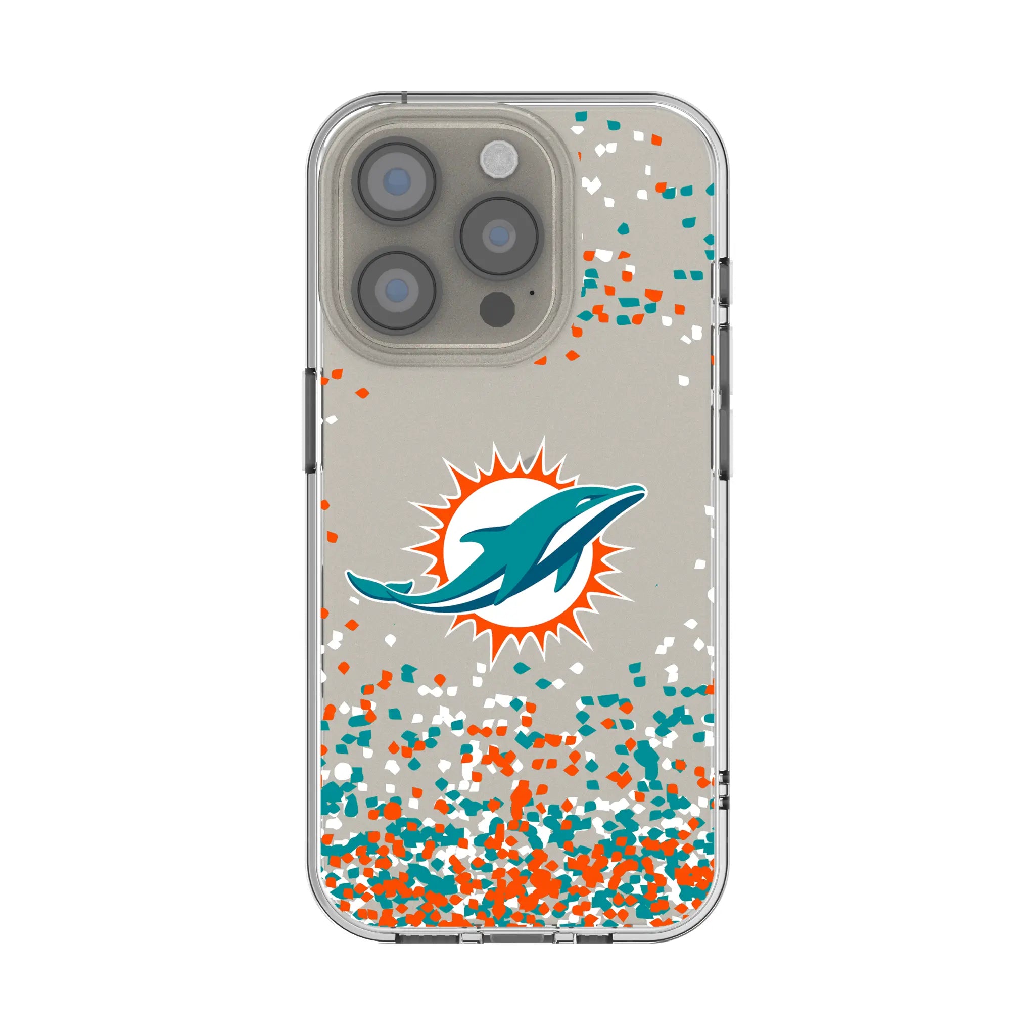Miami Dolphins Confetti iPhone Clear Phone Case for Apple iPhone