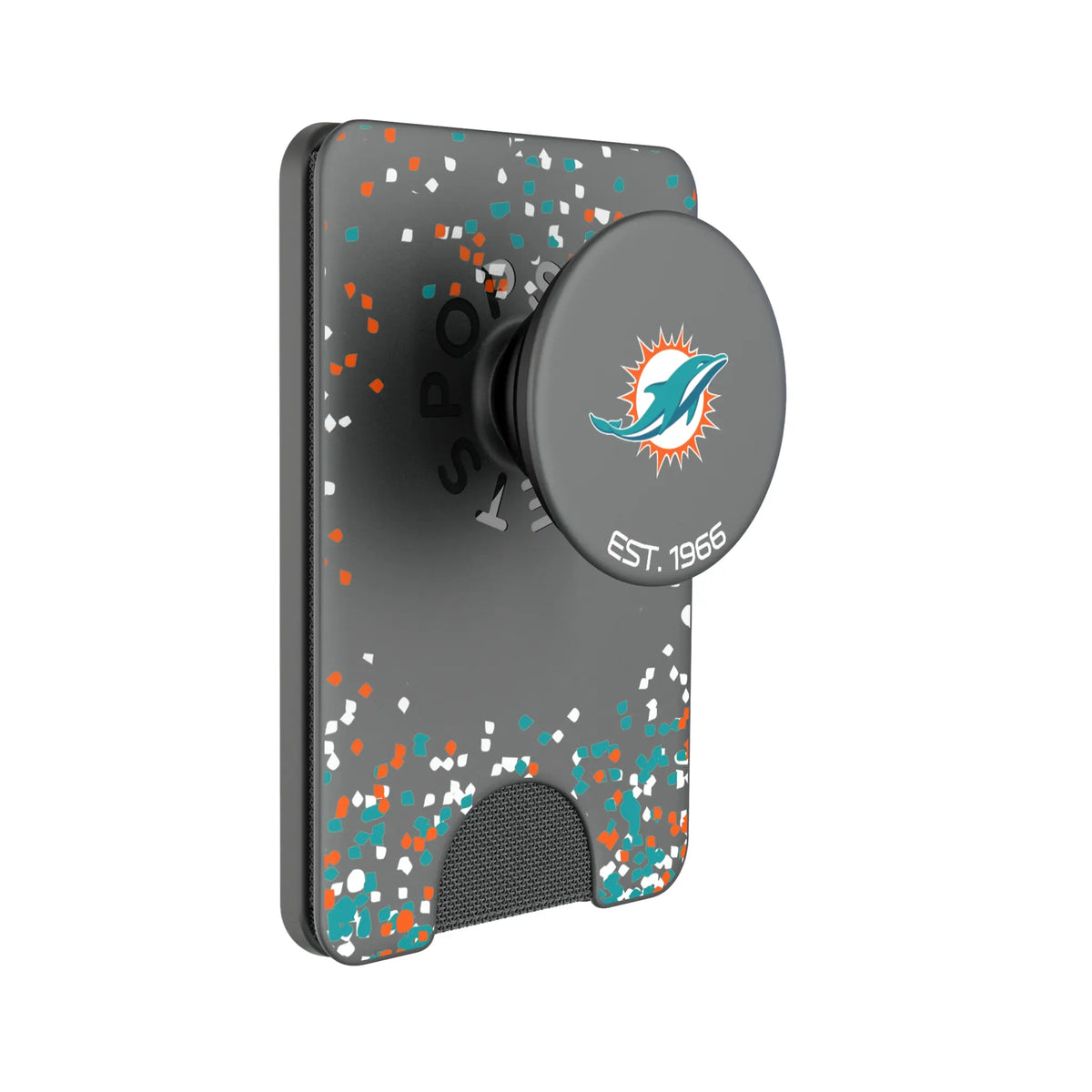 Miami Dolphins Confetti Popsockets Wallet Magnetic