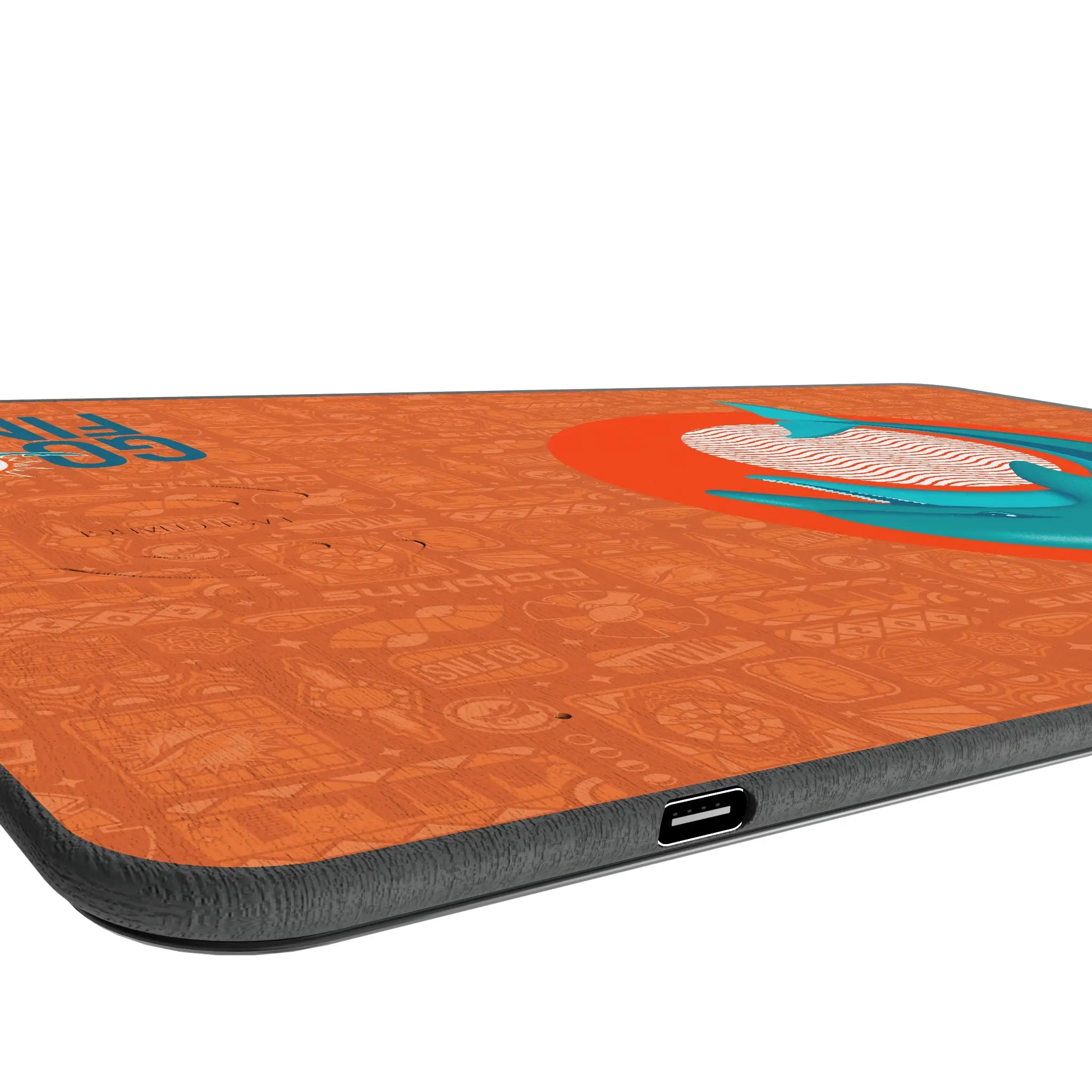 Miami Dolphins Deco 15-Watt Wireless Charger and Mouse Pad