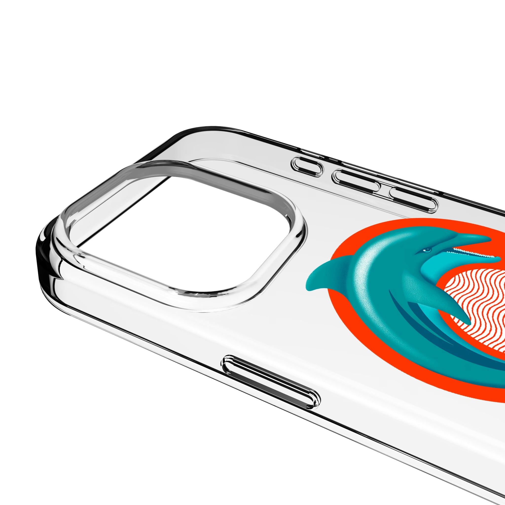 Miami Dolphins Deco iPhone Clear Phone Case for Apple iPhone - Detail