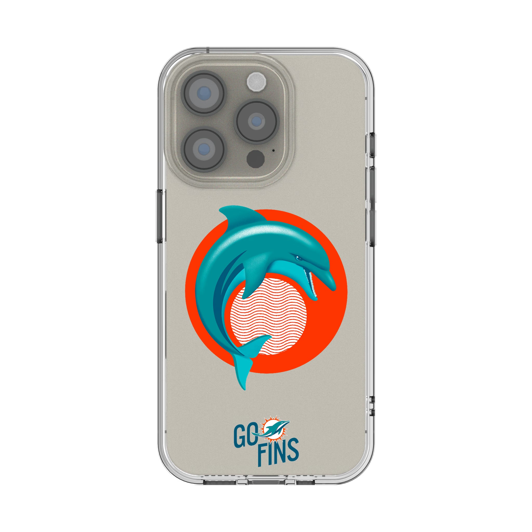 Miami Dolphins Deco iPhone Clear Phone Case for Apple iPhone