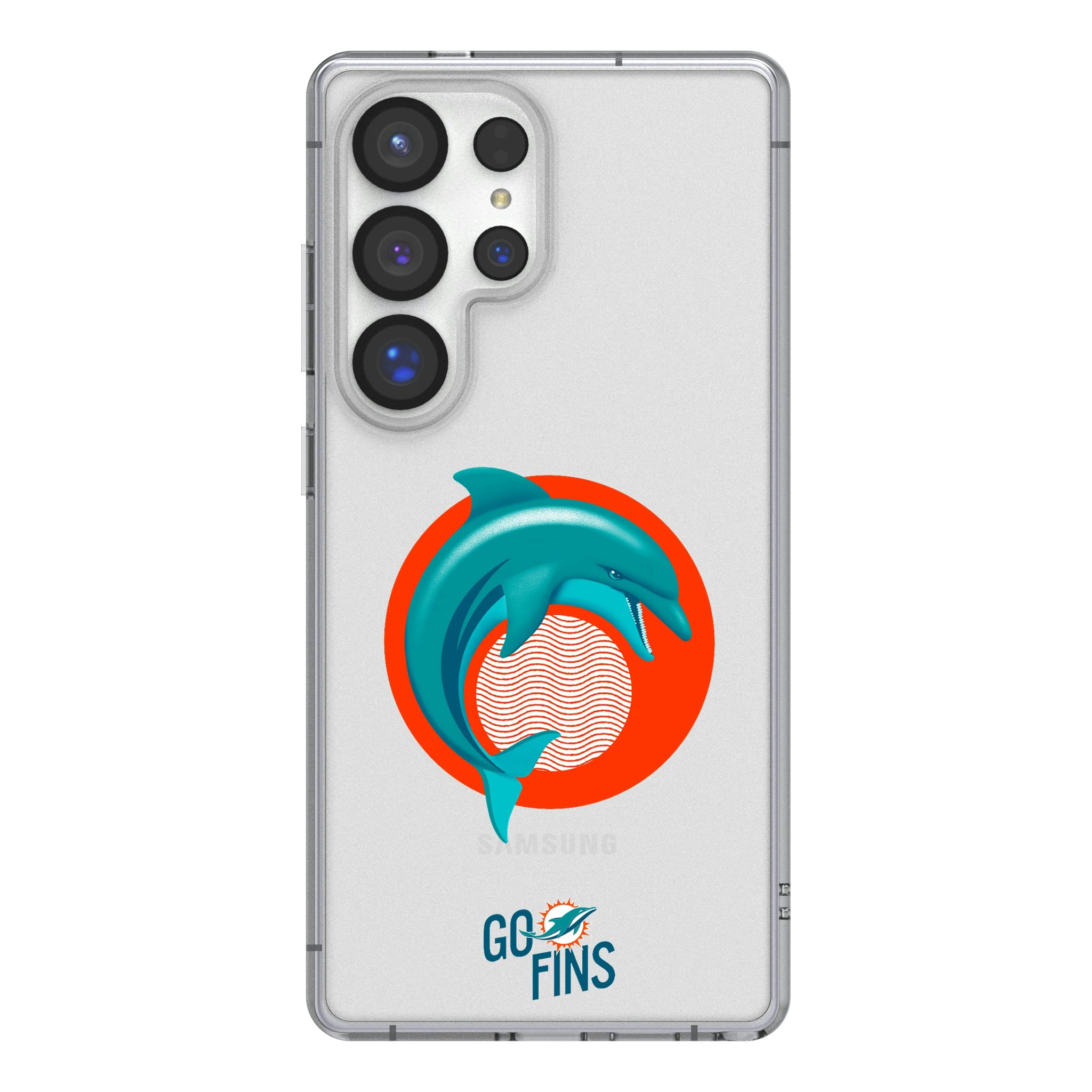 Miami Dolphins Deco Galaxy Clear Phone Case for Samsung Galaxy
