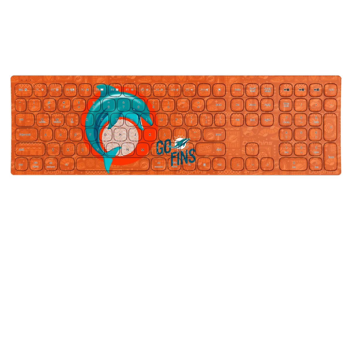 Miami Dolphins Deco KKB605 Curved Wireless Keyboard