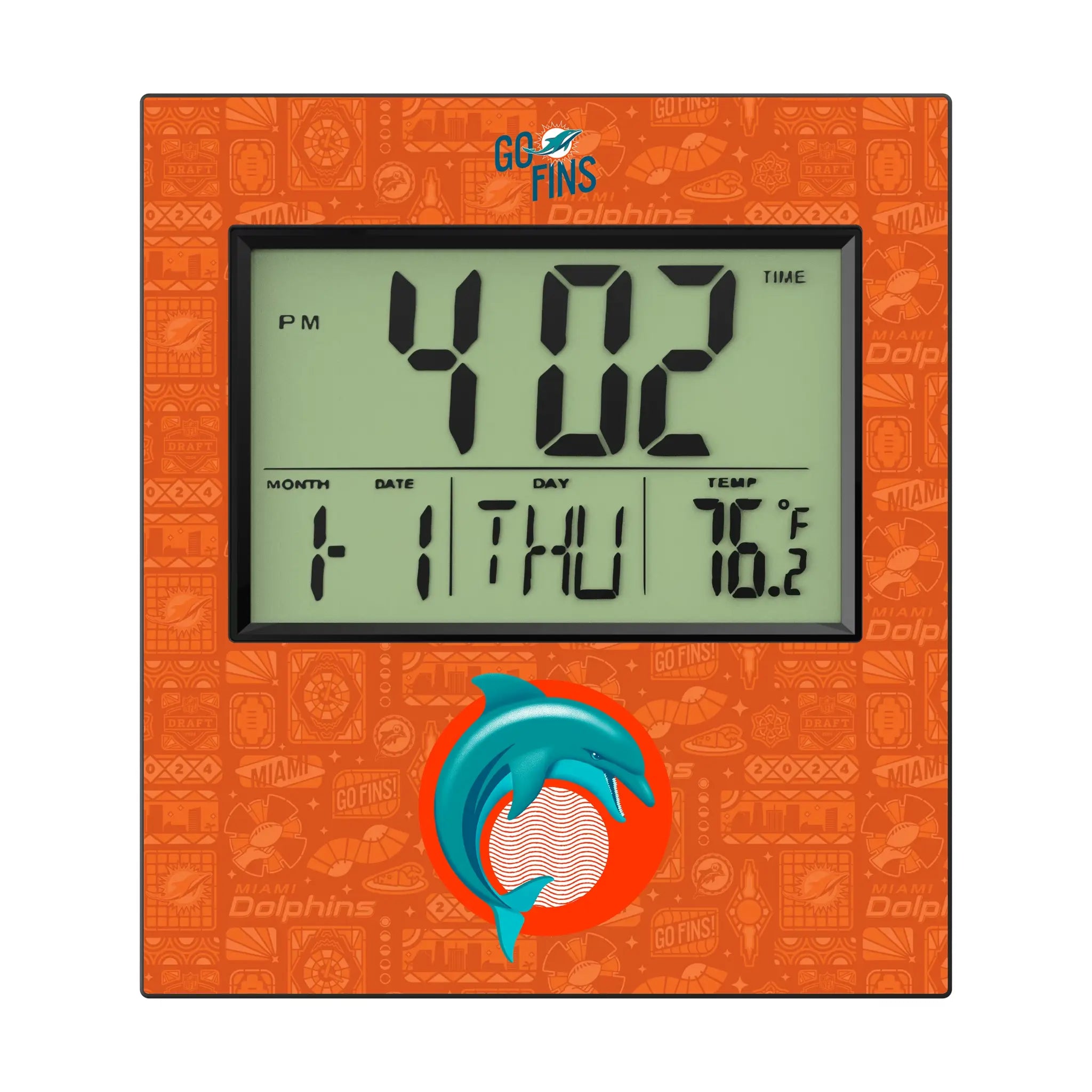 Miami Dolphins Deco Wall Clock