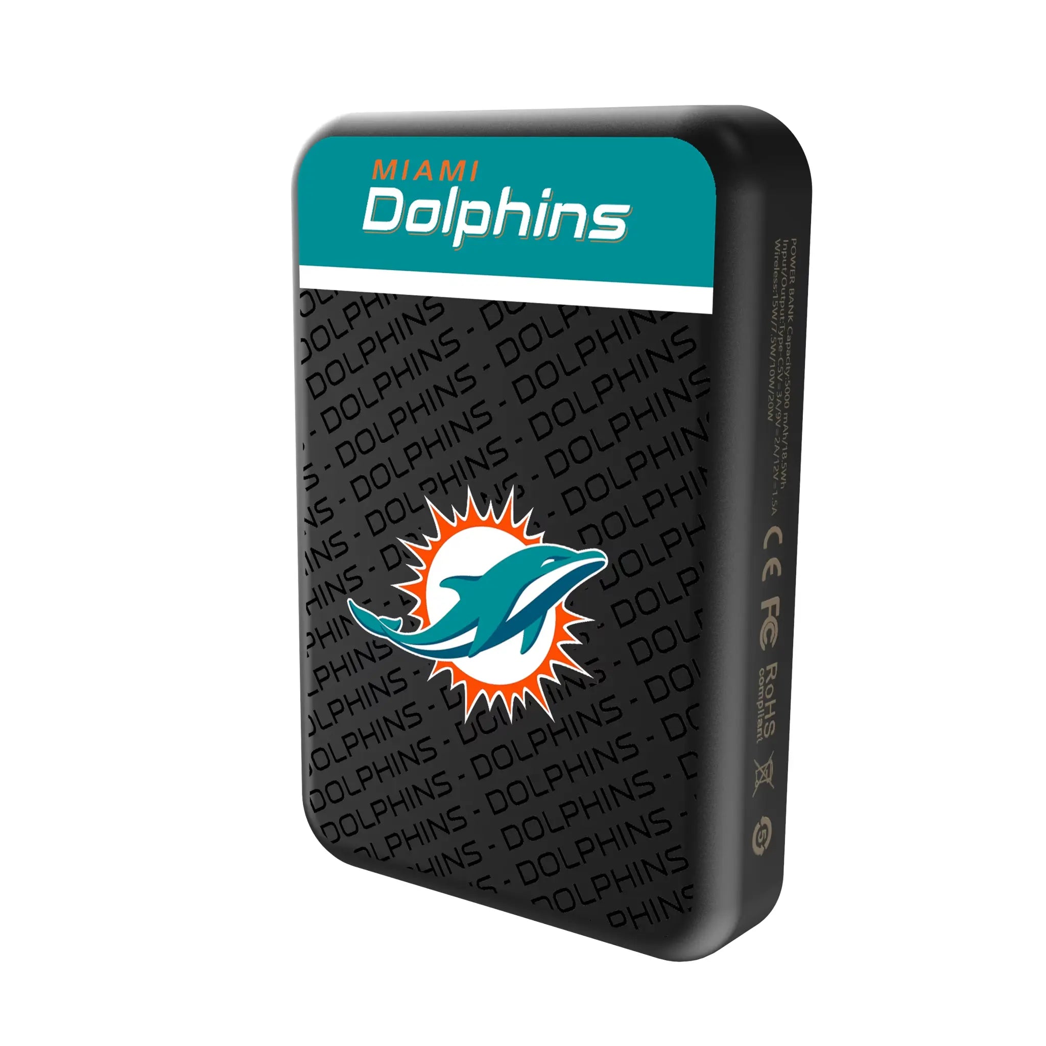 Miami Dolphins Endzone Plus Wireless Mag Power Bank