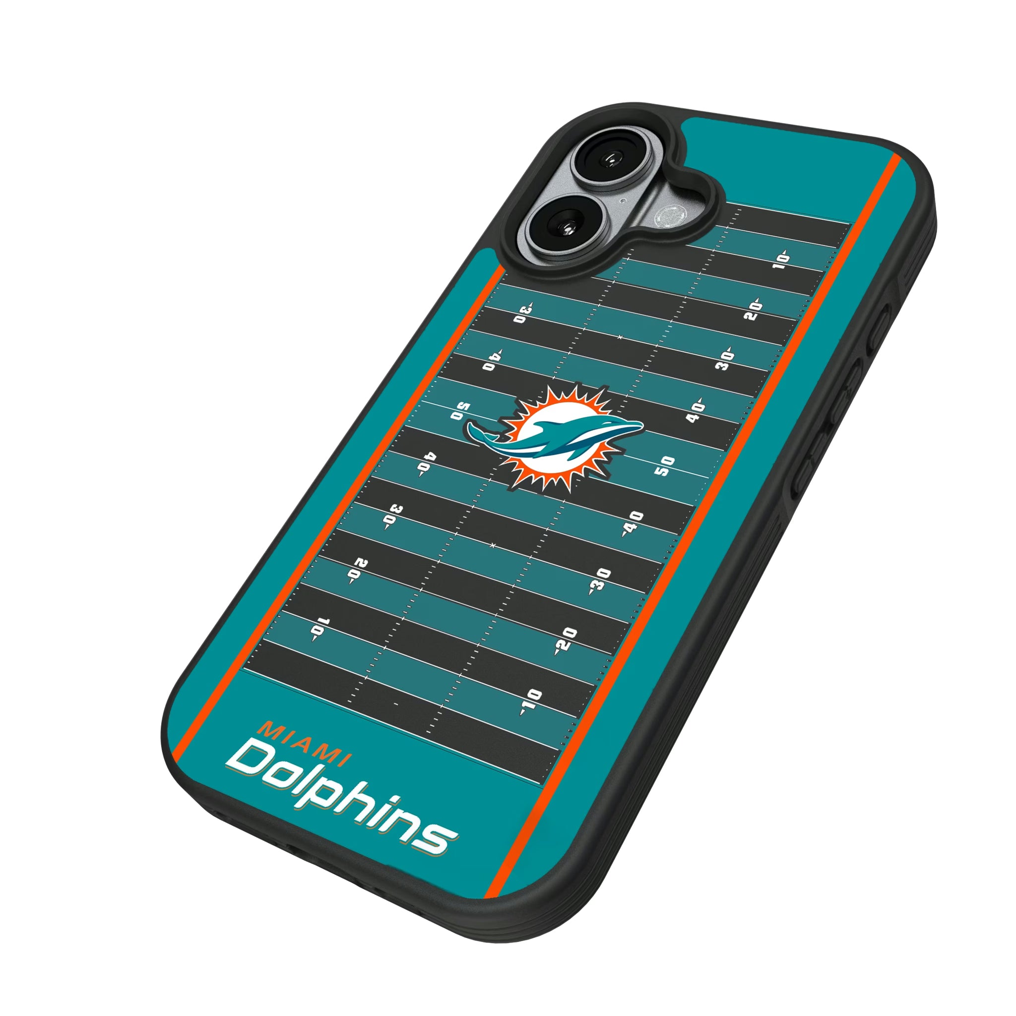 Miami Dolphins Field iPhone Bump Phone Case for Apple iPhone - Isometric View#Device_iPhone 17