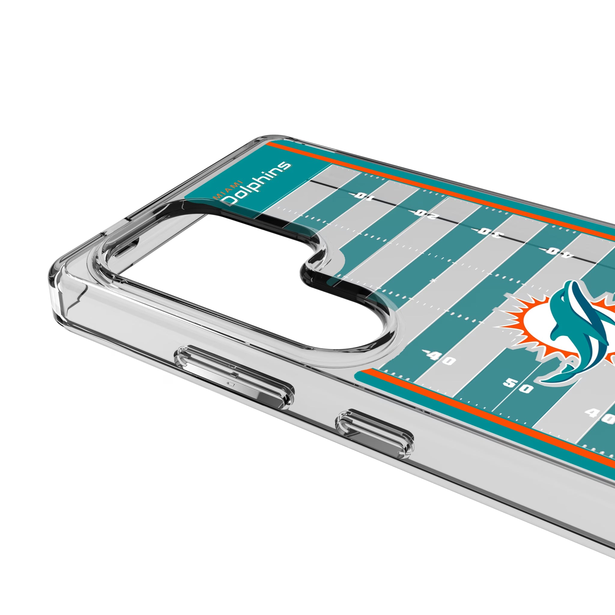 Miami Dolphins Field Galaxy Clear Phone Case for Samsung Galaxy - Detail
