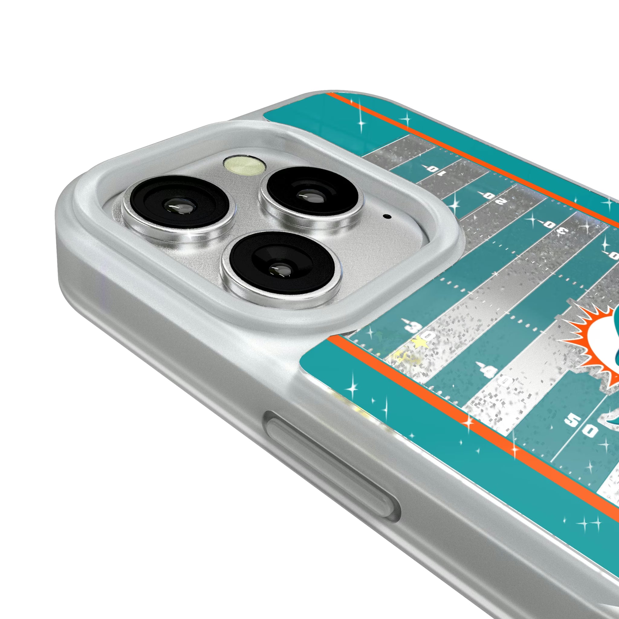 Miami Dolphins Field iPhone Glitter Phone Case for Apple iPhone - Detail#Device_iPhone 16 Pro