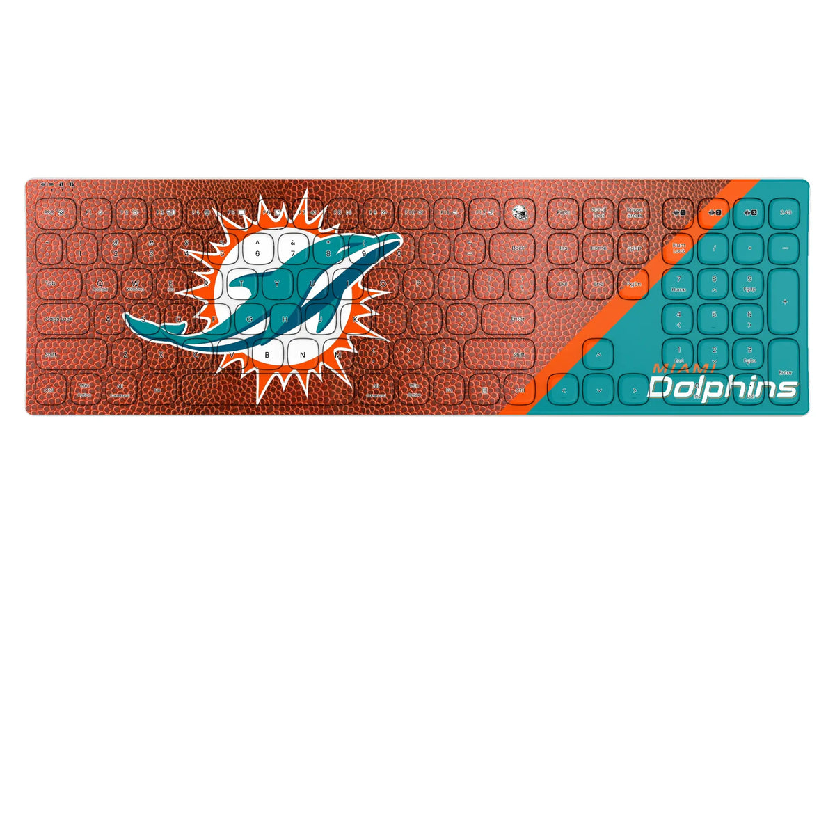 Miami Dolphins Football KKB605 Curved Wireless Keyboard