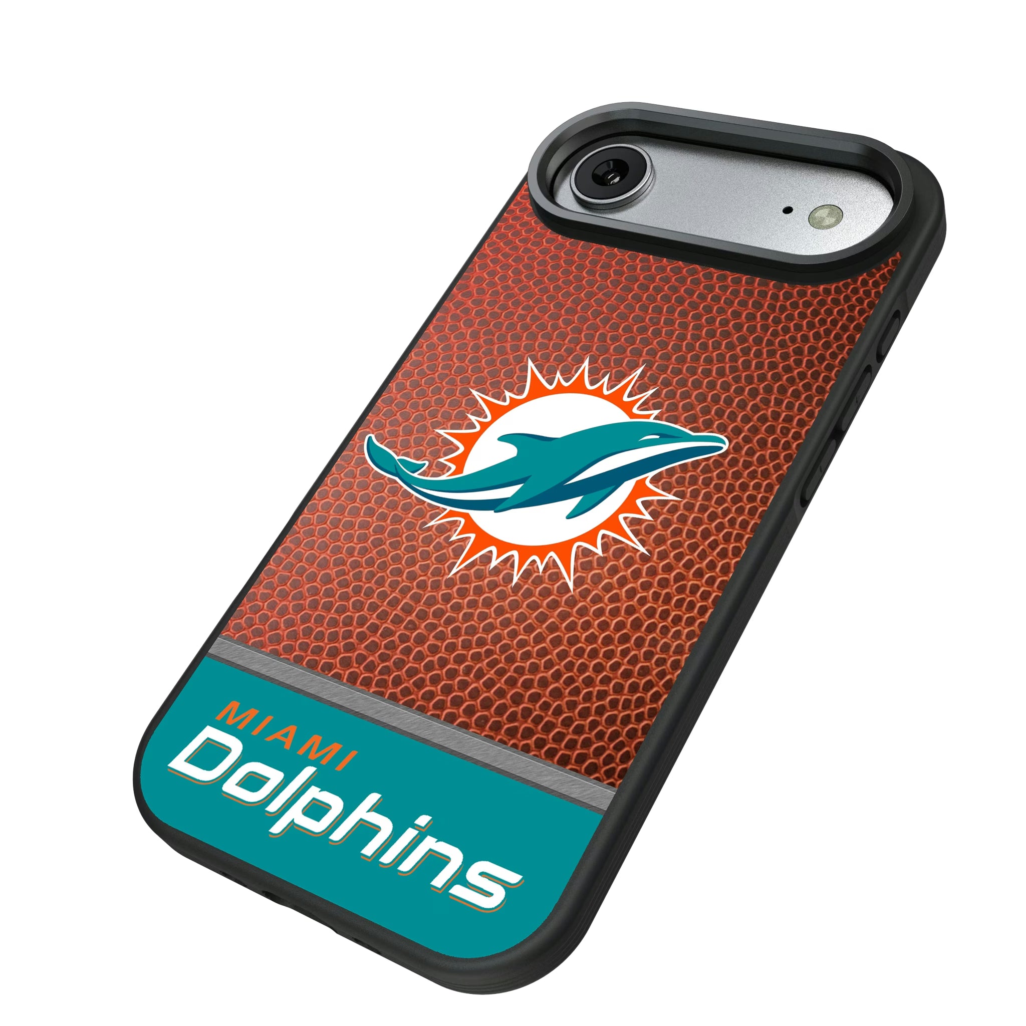 Miami Dolphins Football Wordmark iPhone Bump Phone Case for Apple iPhone - Isometric View#Device_iPhone Air