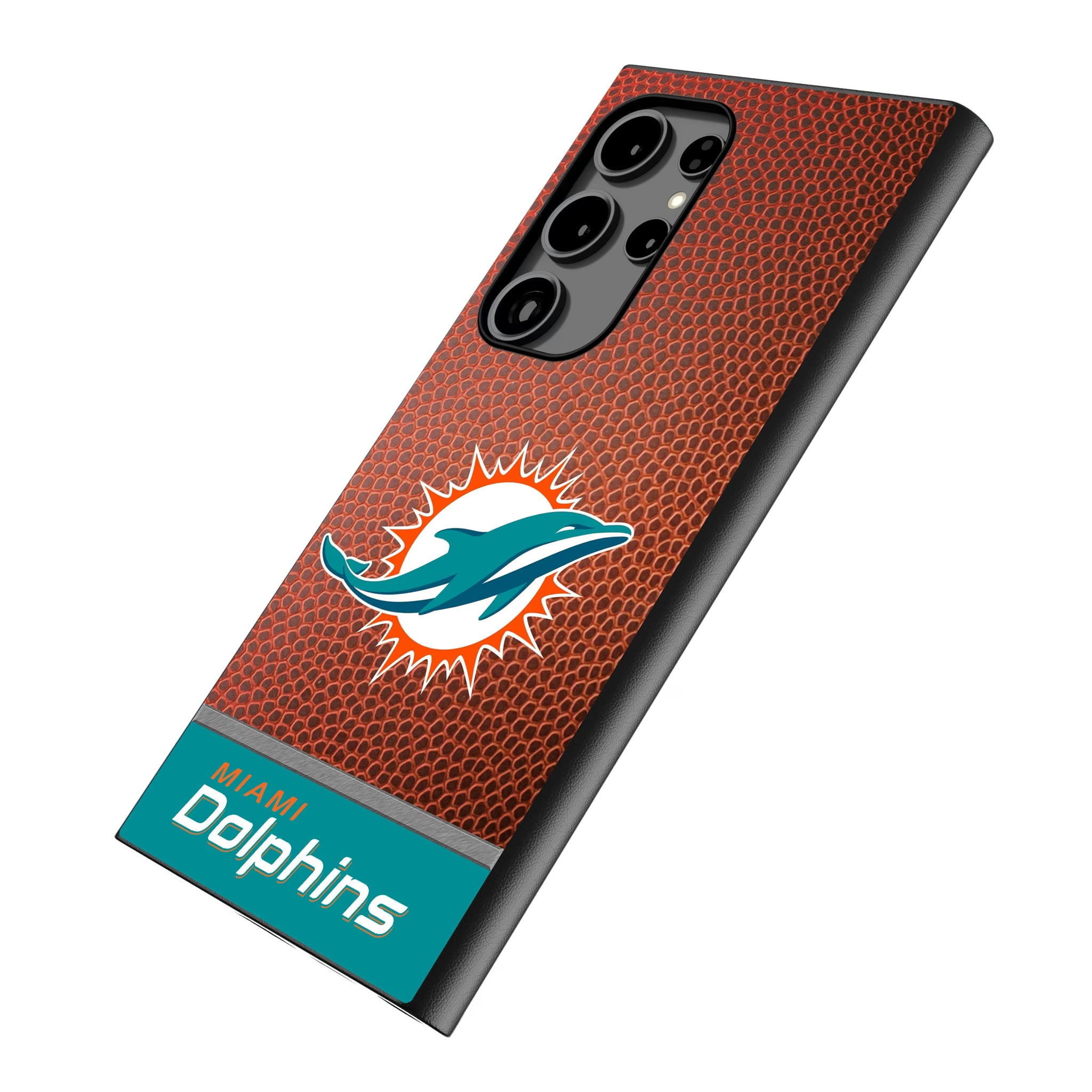 Miami Dolphins Football Wordmark Galaxy MagSafe Compatible Phone Case for Samsung Galaxy - Isometric View