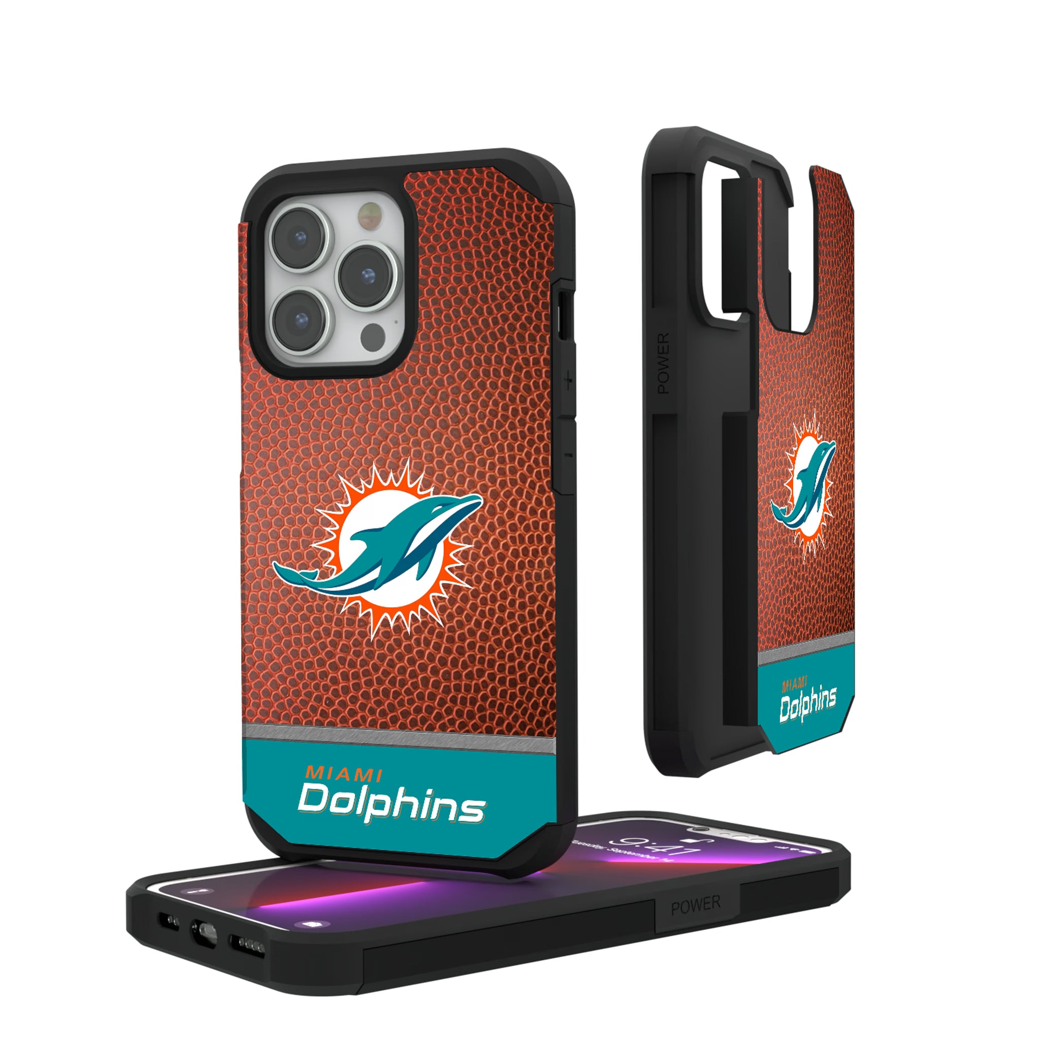 Miami Dolphins Football Wordmark iPhone Rugged Phone Case for Apple iPhone