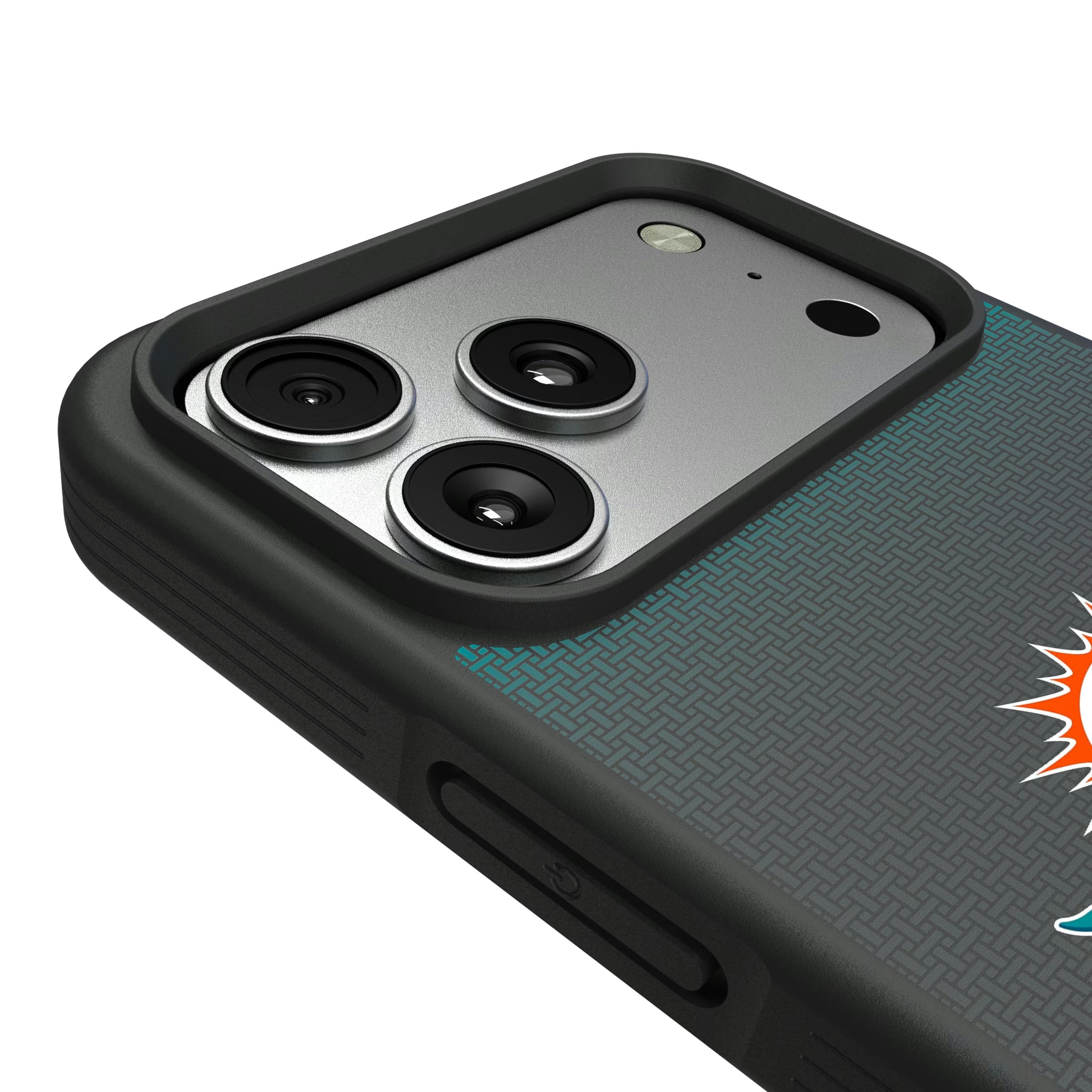 Miami Dolphins Linen iPhone Bump Phone Case for Apple iPhone - Detail#Device_iPhone 17 Pro Max