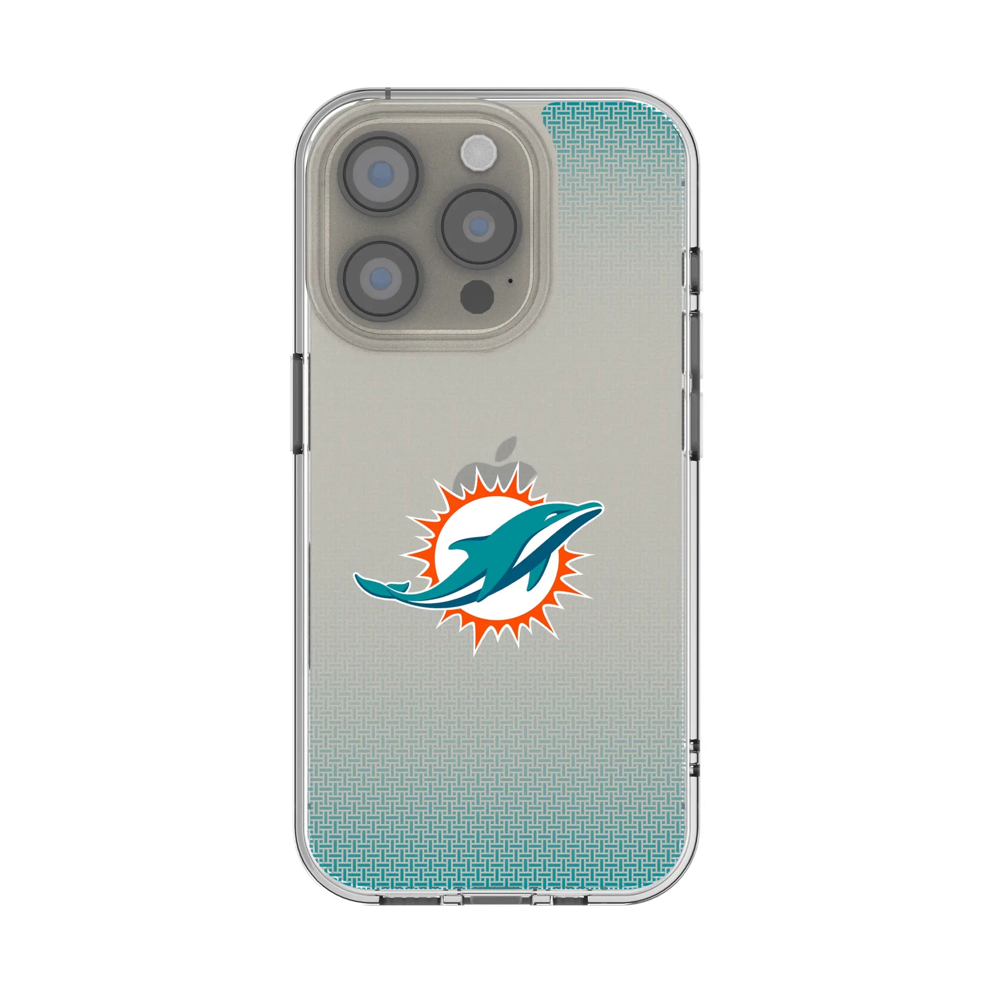 Miami Dolphins Linen iPhone Clear Phone Case for Apple iPhone