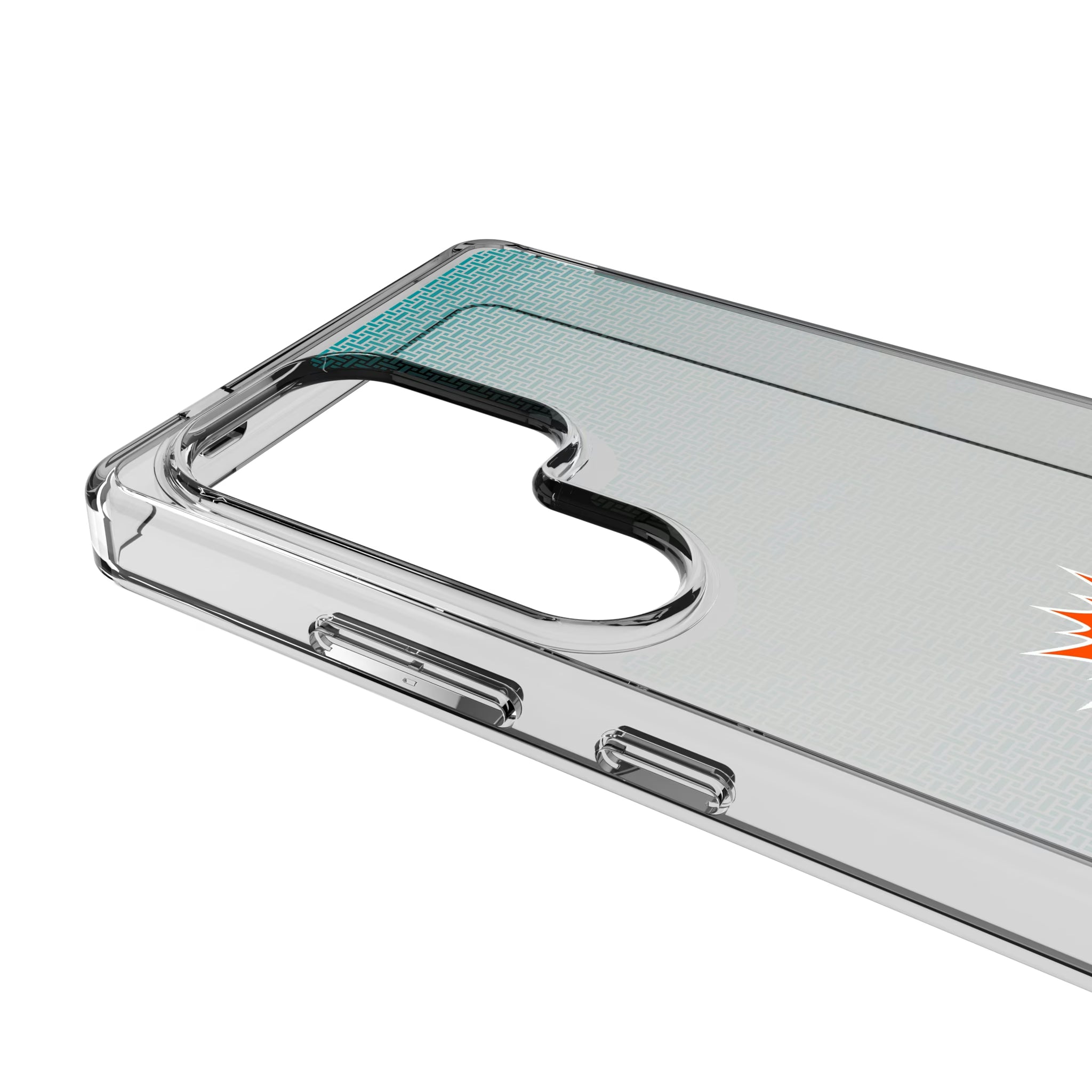 Miami Dolphins Linen Galaxy Clear Phone Case for Samsung Galaxy - Detail