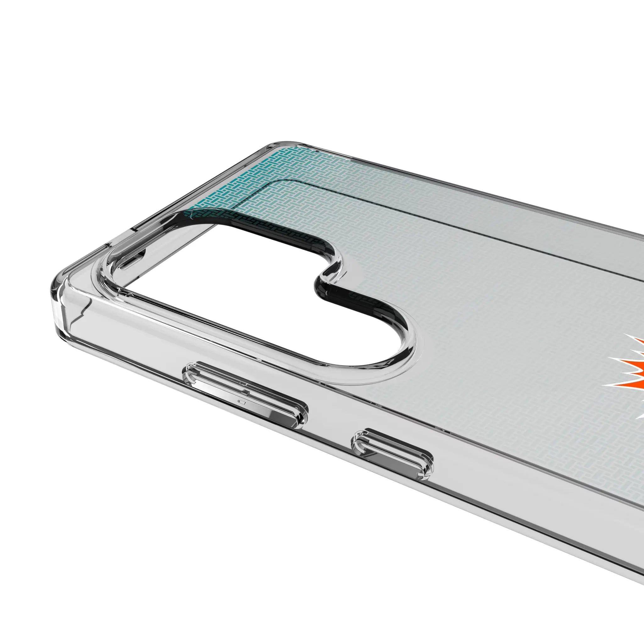 Miami Dolphins Linen Galaxy Clear Phone Case for Samsung Galaxy - Detail#Device_Galaxy S25 Ultra