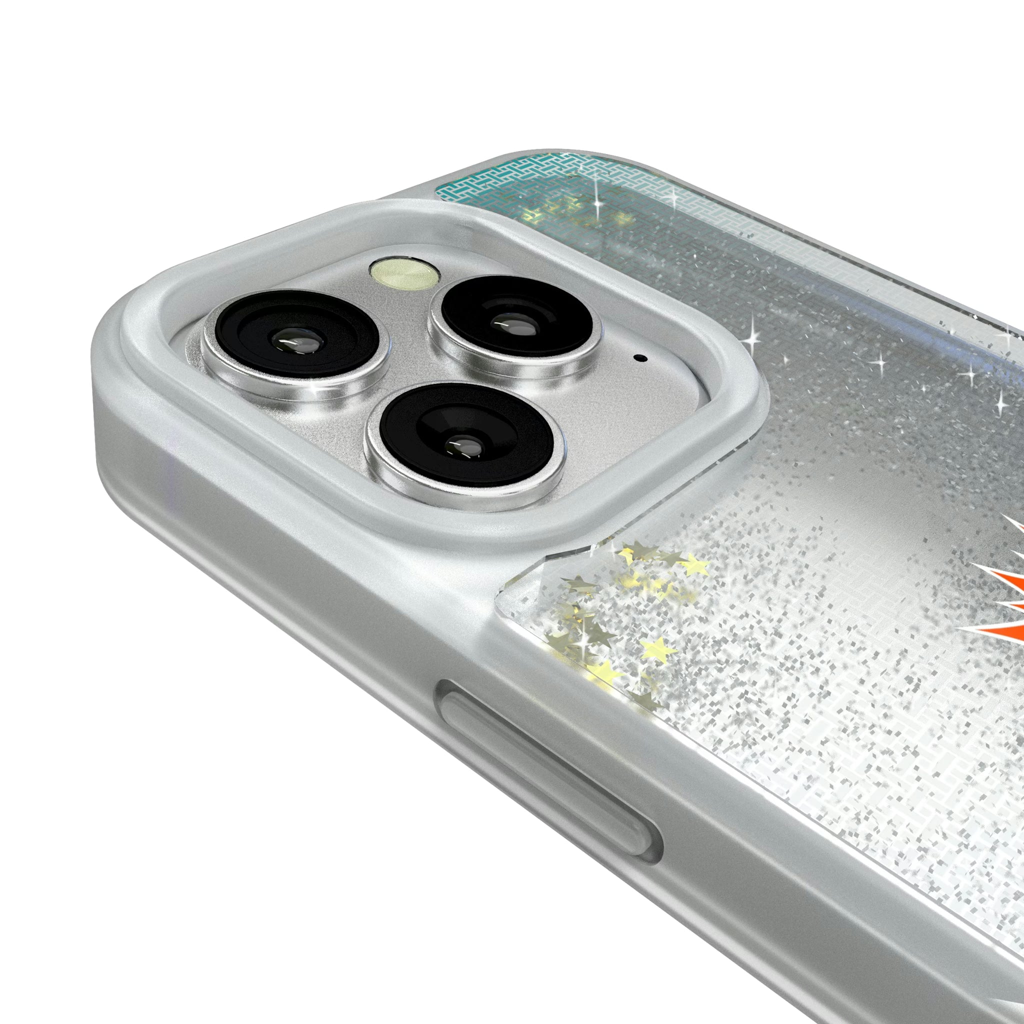 Miami Dolphins Linen iPhone Glitter Phone Case for Apple iPhone - Detail#Device_iPhone 16 Pro